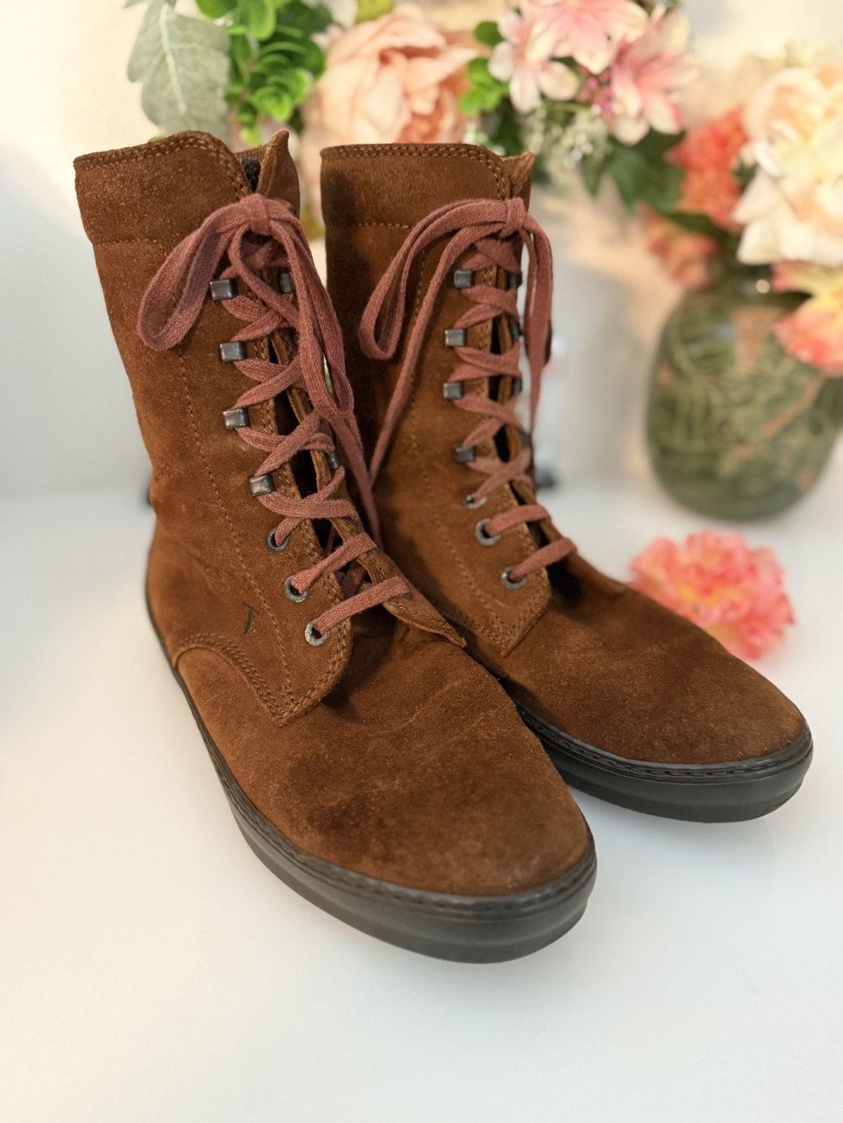 Tod's Tod’s Rubber Soled Suede Boots Brown Size 37/7 Boho Vintage Size US 7 / IT 37 - 1 Thumbnail