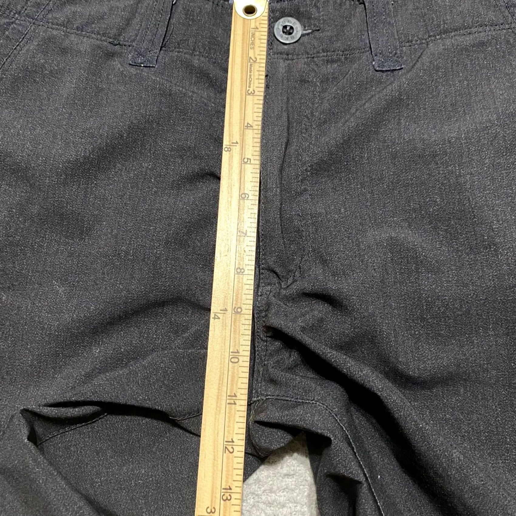 Vintage Buckle Mens Shorts Gray 31 Inseam 11" Regular Pockets Zip Button Polyester Outdoor Chino Pocketed Casual Accessories Adults Medium Size US 31 - 6 Thumbnail