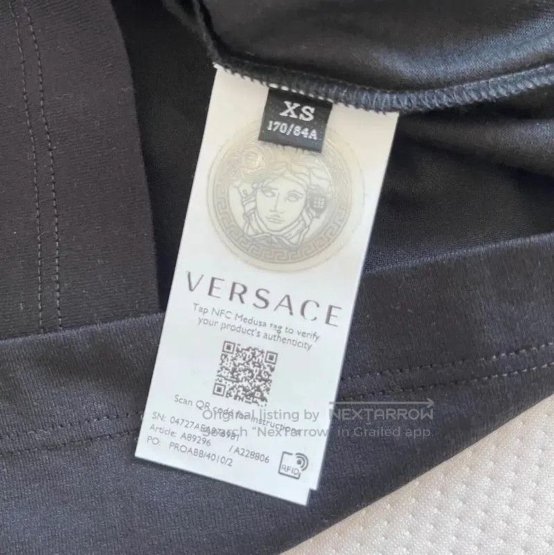 Versace Versace Black Cotton Graphic Short Sleeve T-Shirt . Size US XS / EU 42 / 0 - 5 Thumbnail
