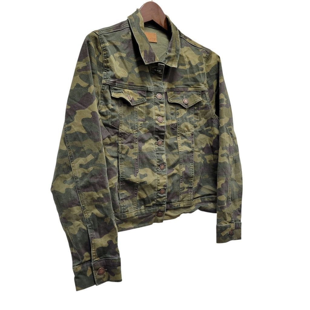 Judy Blue Judy Blue Womens Camouflage Long-Sleeves Denim Jacket Medium Size M / US 6-8 / IT 42-44 - 5 Thumbnail