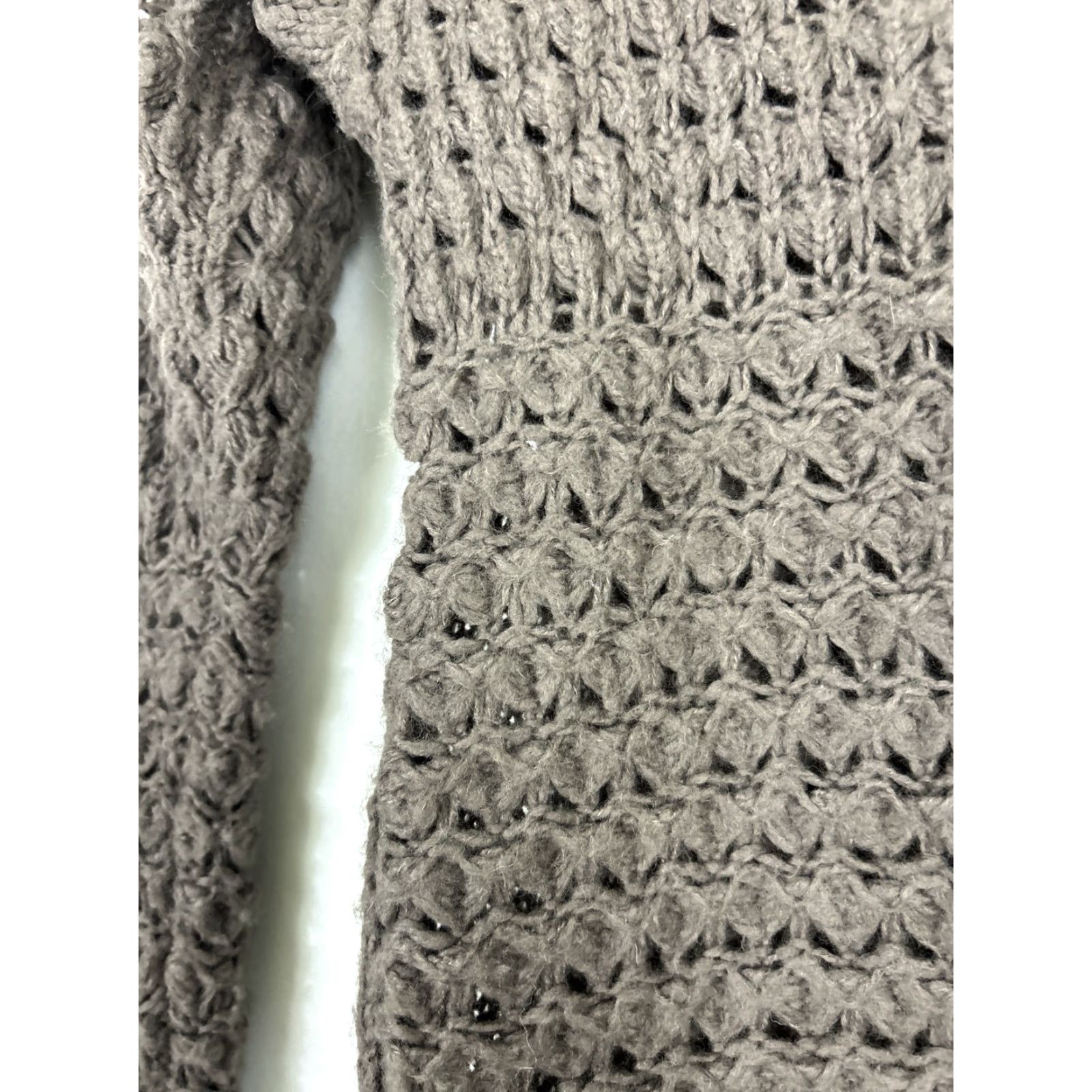 Free People Free People Brown Wool Blend Loose Chunky Knit Pullover Scoop Neck Sweater XS Size XS / US 0-2 / IT 36-38 - 7 Thumbnail