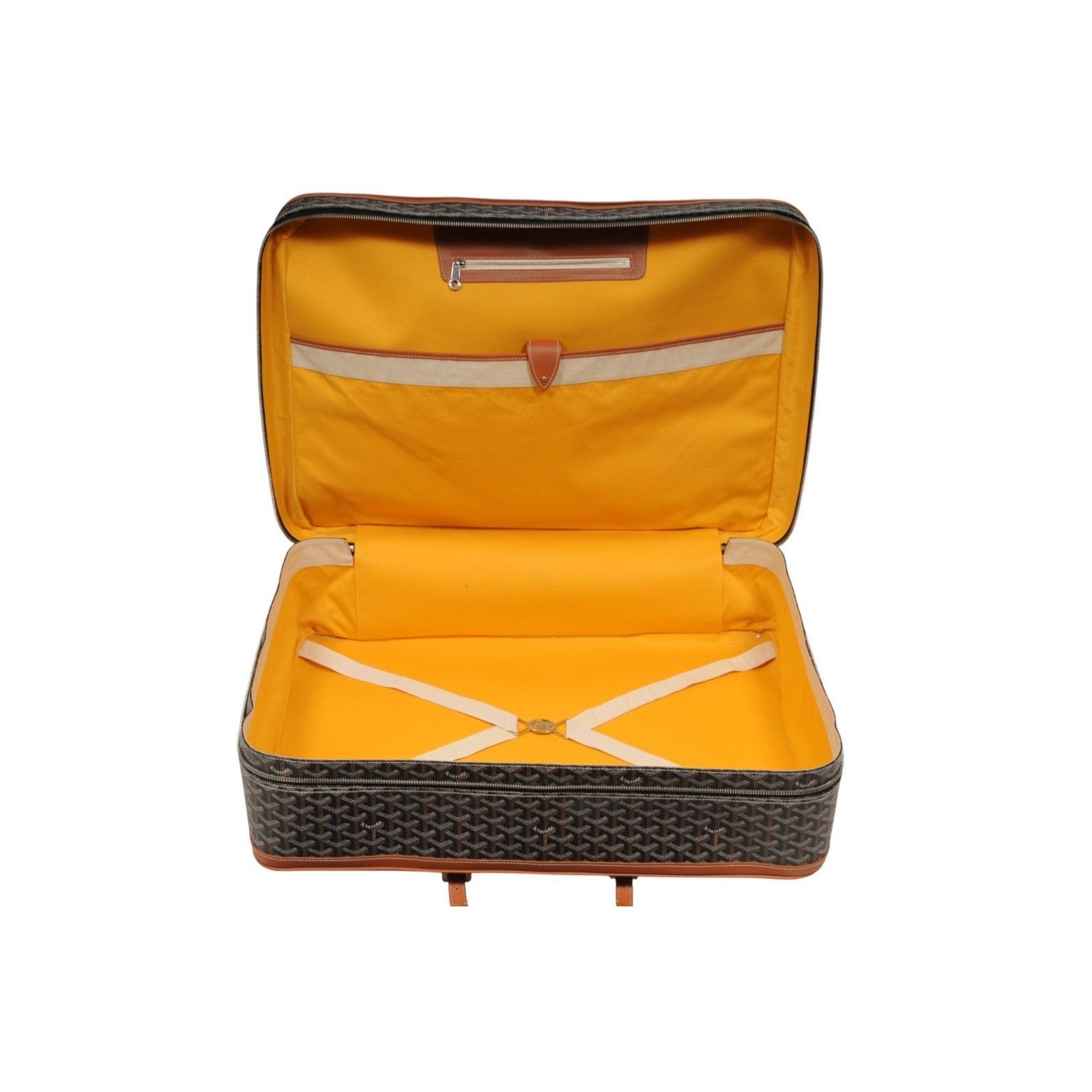 Goyard Brown Goyardine Canvas Leather Majordome 60 Travel Luggage Size ONE SIZE - 12 Thumbnail
