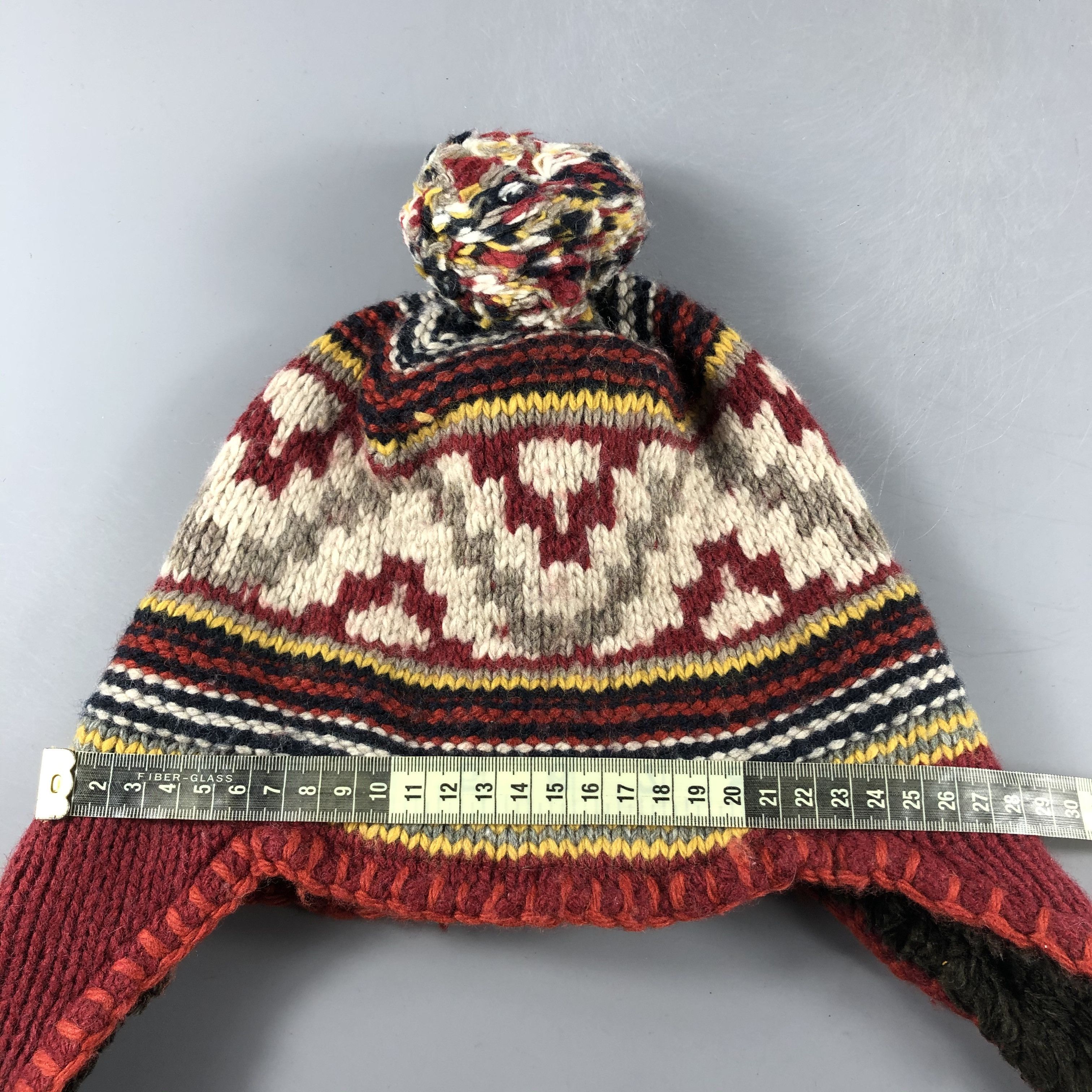 Japanese Brand × Other × Vintage Ear Flap Hat Fair Isle Beanie Snow Hat Snow Cap -D261 Size ONE SIZE - 3 Thumbnail