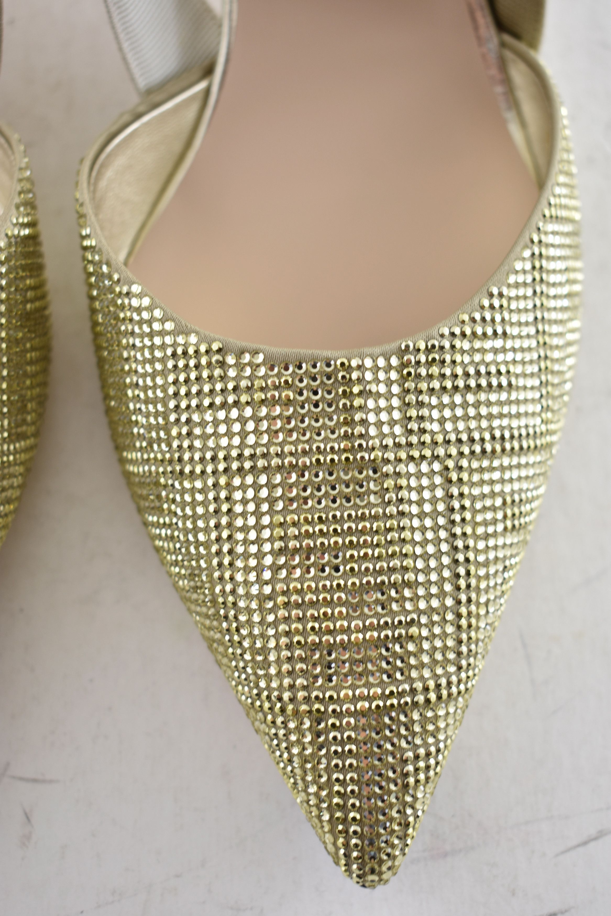 Fendi Colibri 55mm Strass Crystal FF Logo Slingback Heel Pump 42 Size US 12 / IT 42 - 8 Thumbnail