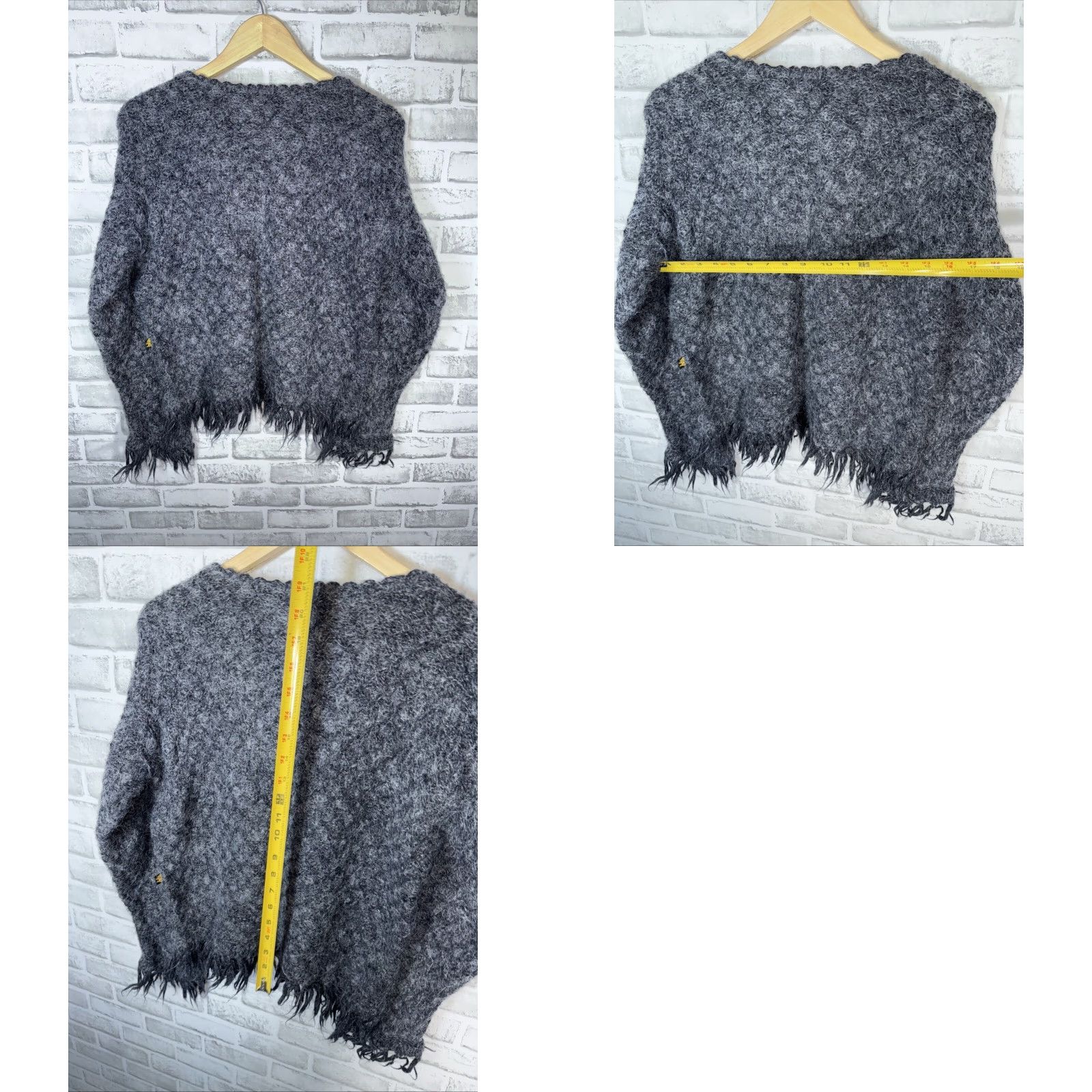 CO VINTAGE Peruvian Sweater Co Gray Pullover Sweater One Size 100% Virgin Acrylic Womens Size ONE SIZE - 8 Thumbnail