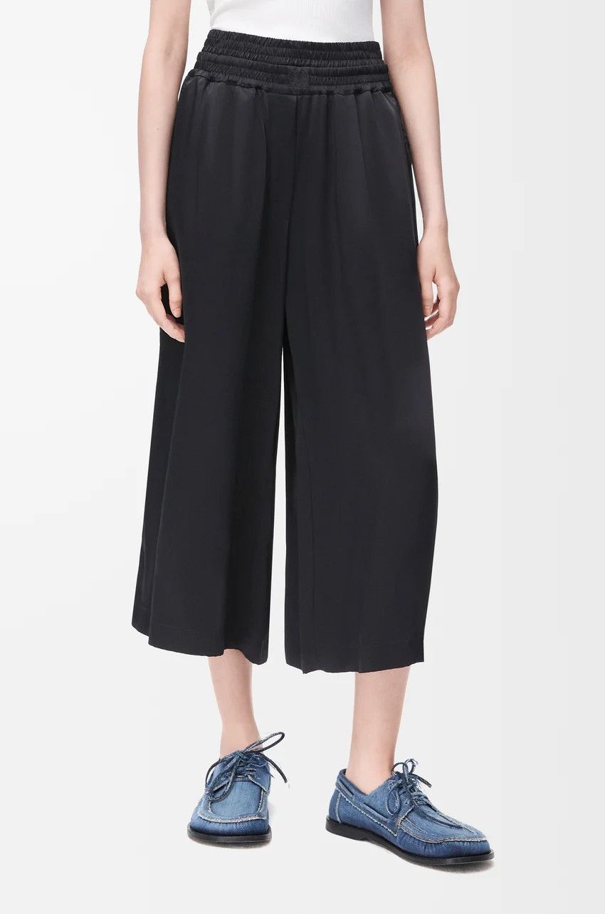 Loewe o1loc1c0525 Cropped Trousers In Viscose in Black Size 28" / US 6 / IT 42 - 3 Thumbnail