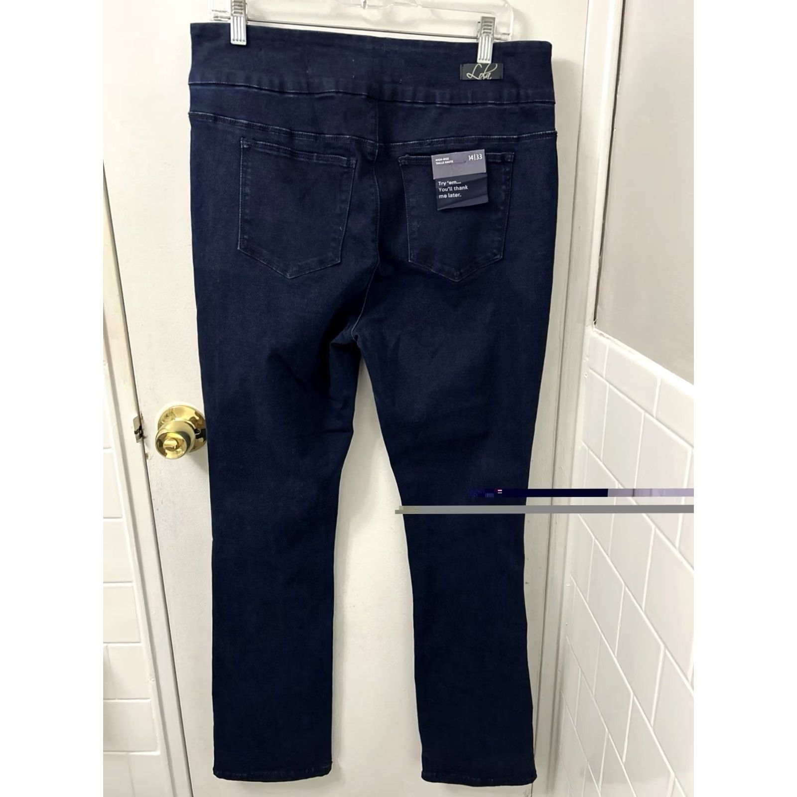 Vintage VINTAGE Lola Jeans Womens Jeans 34x32 Blue High Rise Straight Pockets YKK Size 34x32 Womens Size 24" / US 00 / IT 34 - 5 Thumbnail