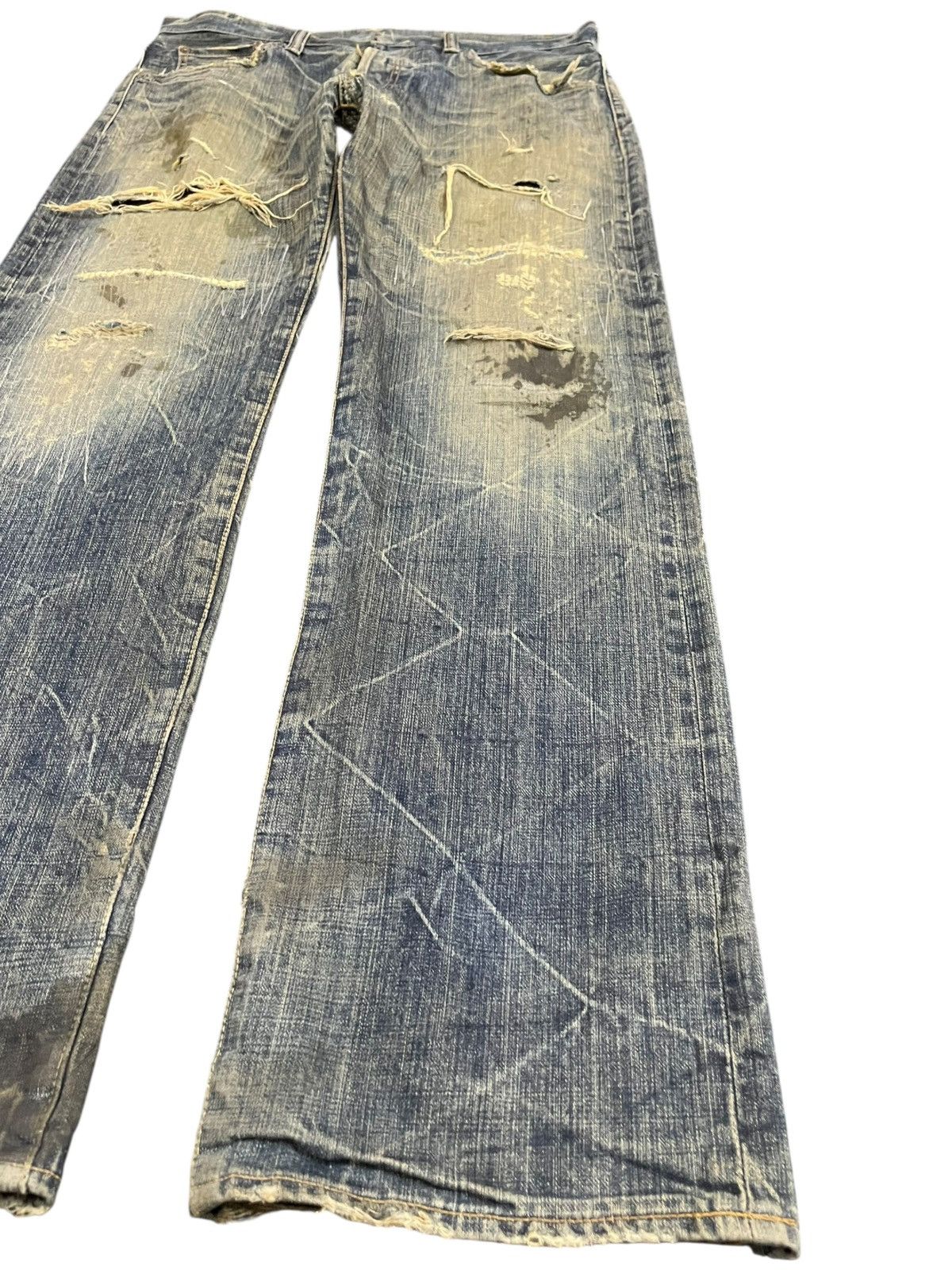 Eternal × If Six Was Nine × Japan Blue Vintage Eternal Mudwash Ripped Distressed Denim Size US 35 - 5 Thumbnail