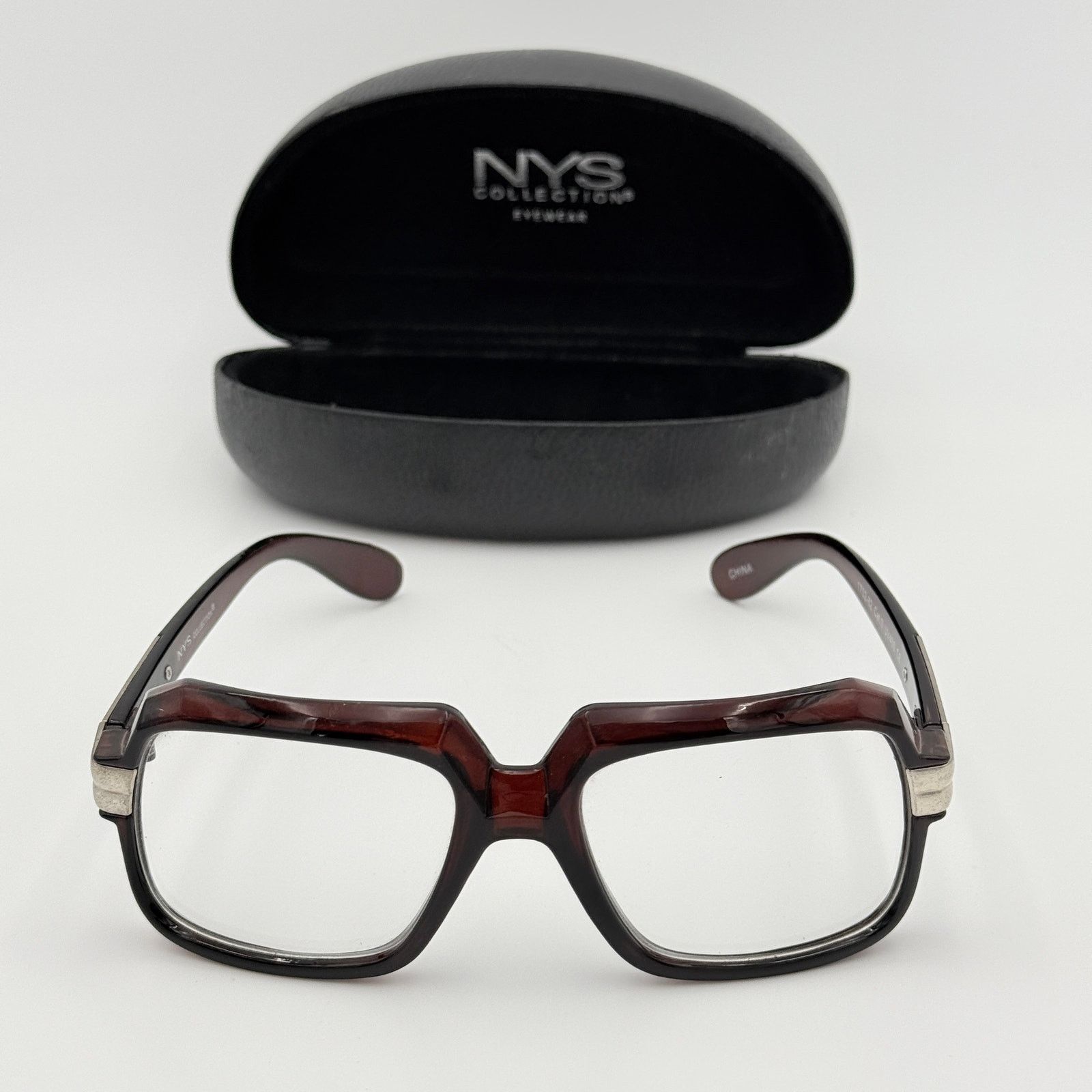 Other NYS Collection 1702-82 Oversized Retro Square Clear Glasses Size ONE SIZE - 6 Thumbnail