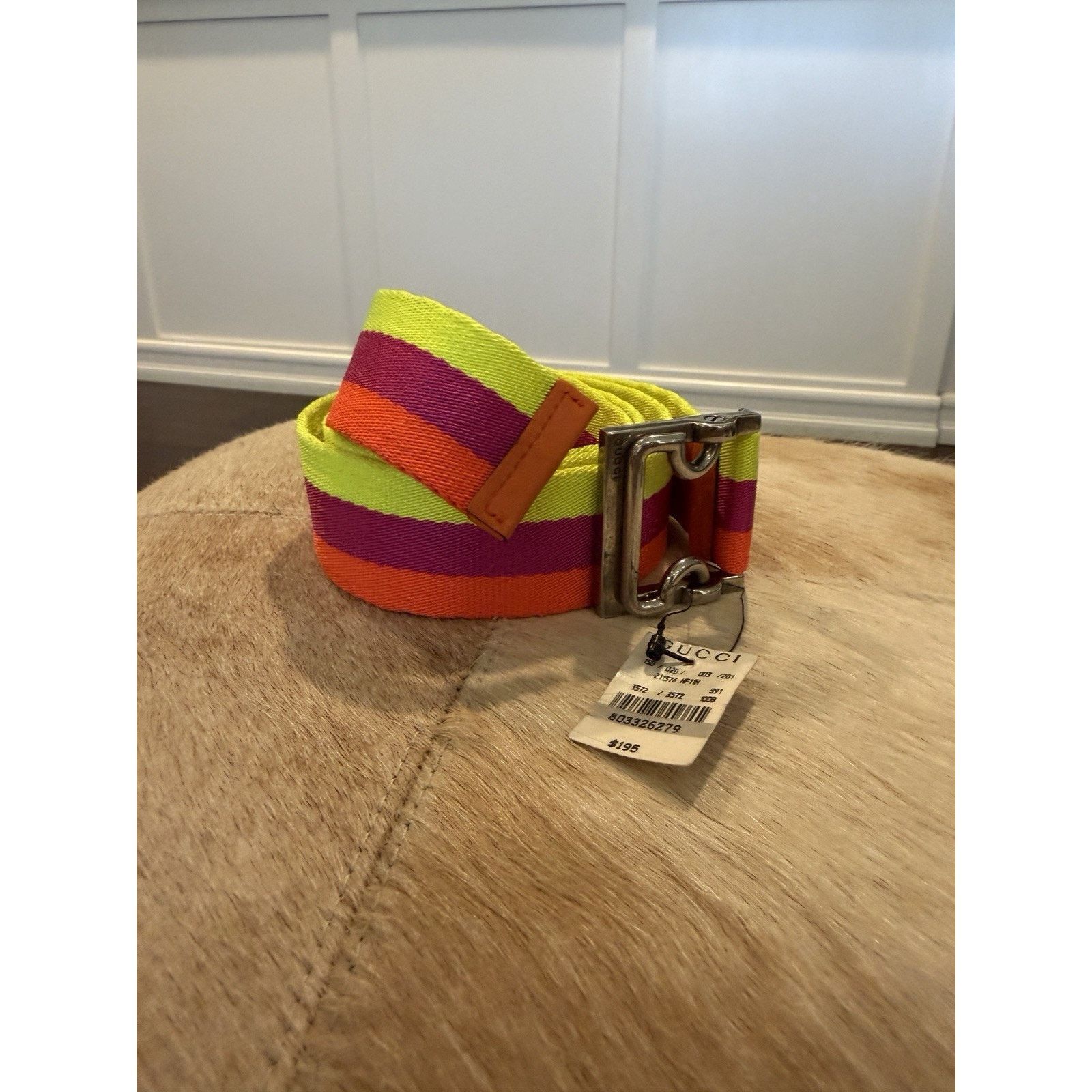 Gucci GUCCI Iconic Multicolor Nylon Belt Made in Italy Size ONE SIZE - 1 Preview