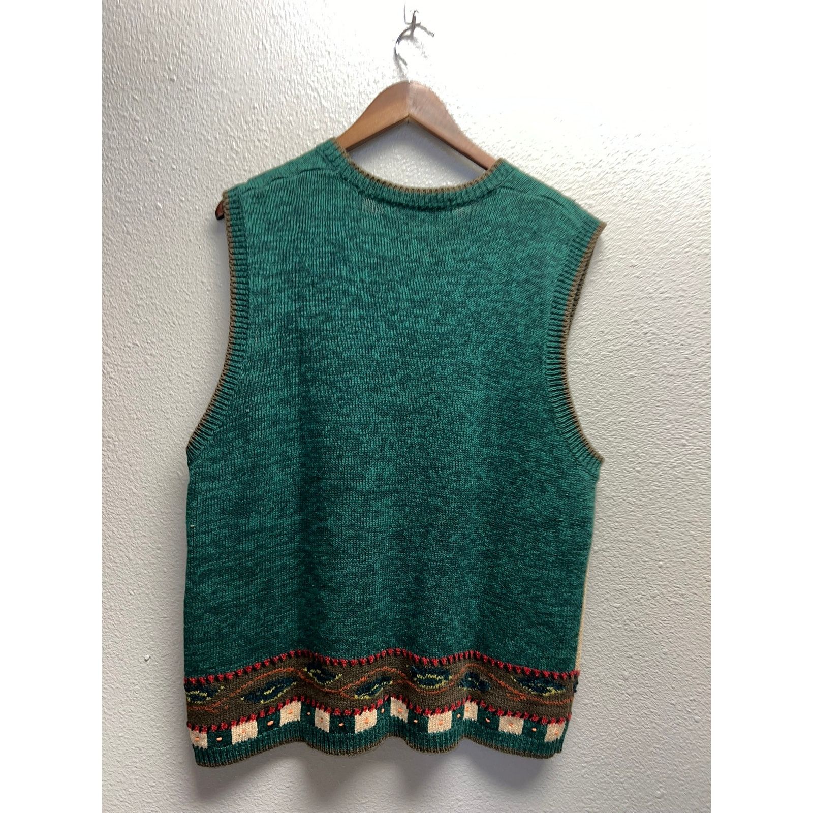 Vintage Womens Karen Scott Fall Sweater Vest Pumpkins Missing Button Size L / US 10 / IT 46 - 9 Thumbnail
