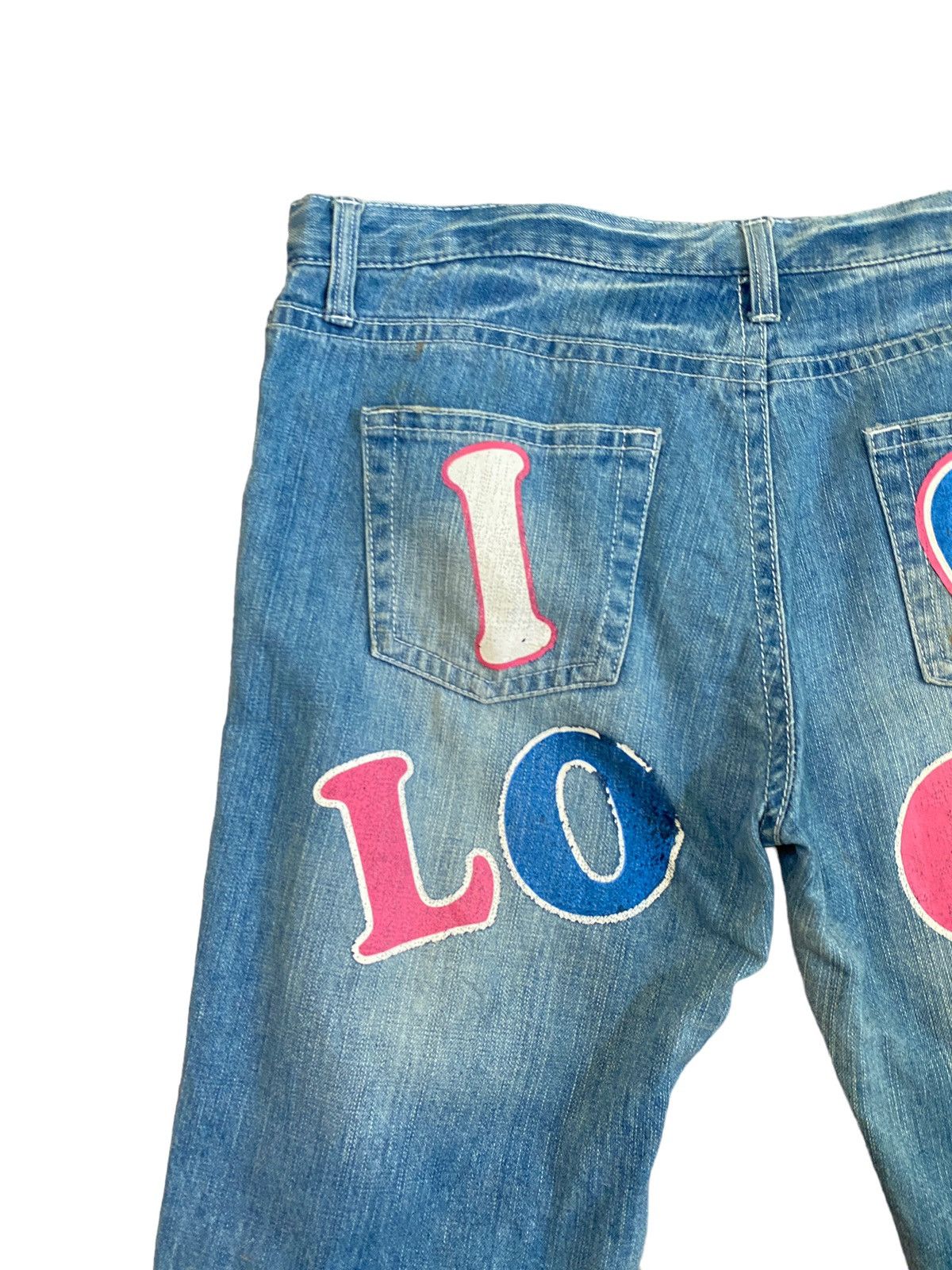 Japanese Brand 🔥 Rare Co & Lu Printed Logo 95 Patches Acid Wash Denim Size US 34 / EU 50 - 10 Thumbnail