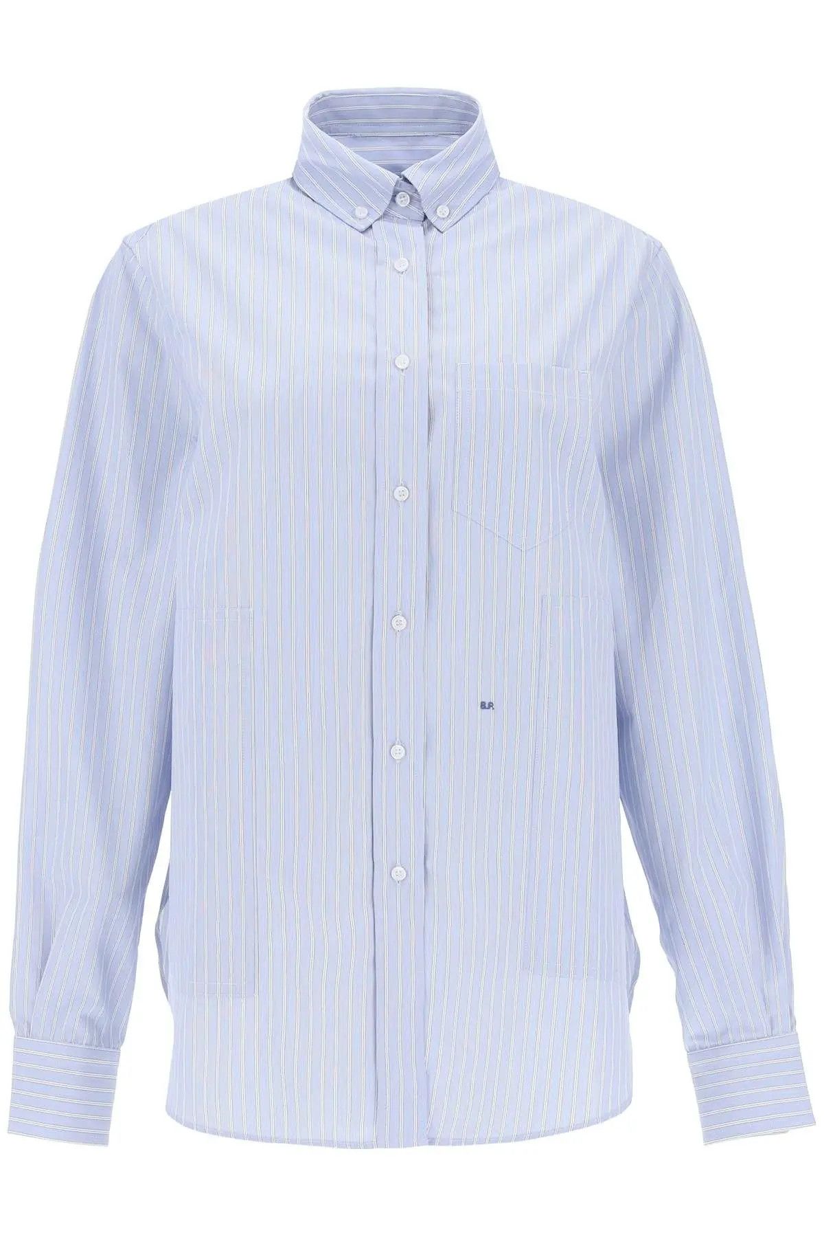 image of Saks Potts O1S22I1N1223 William Poplin Shirt In Light Blue, Women's (Size Small)