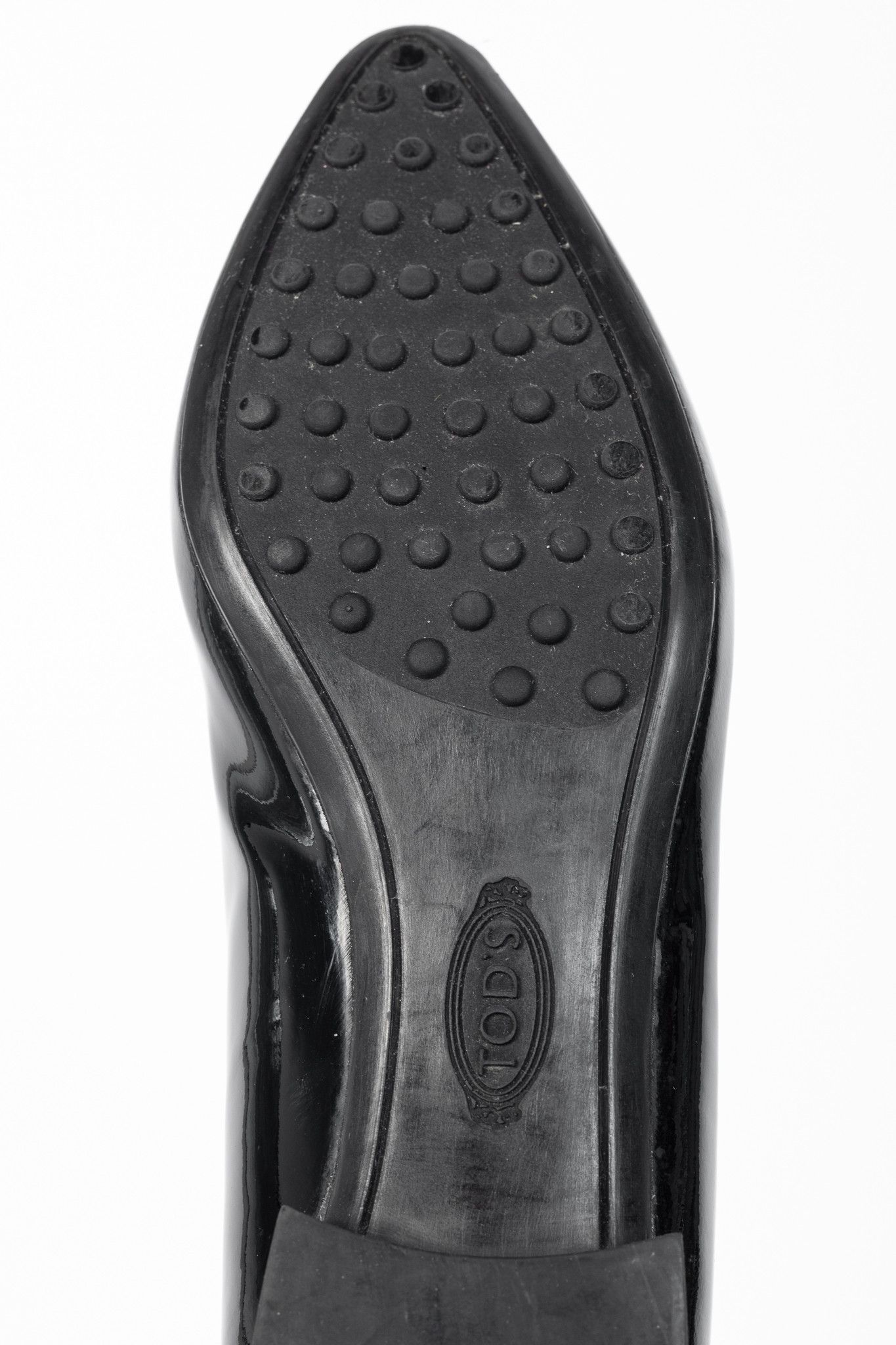 Tod's Tod’s Black Patent-Leather Pointed-Toe Penny Loafers Size US 6.5 / IT 36.5 - 5 Thumbnail