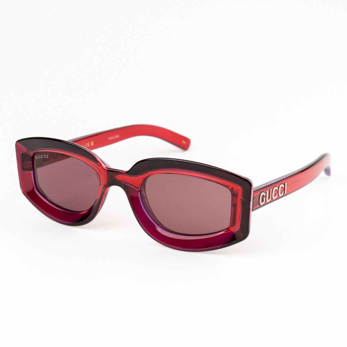 Gucci NEW Gucci GG1719S 004 Transparent Women Square Sunglasses Size ONE SIZE - 3 Thumbnail