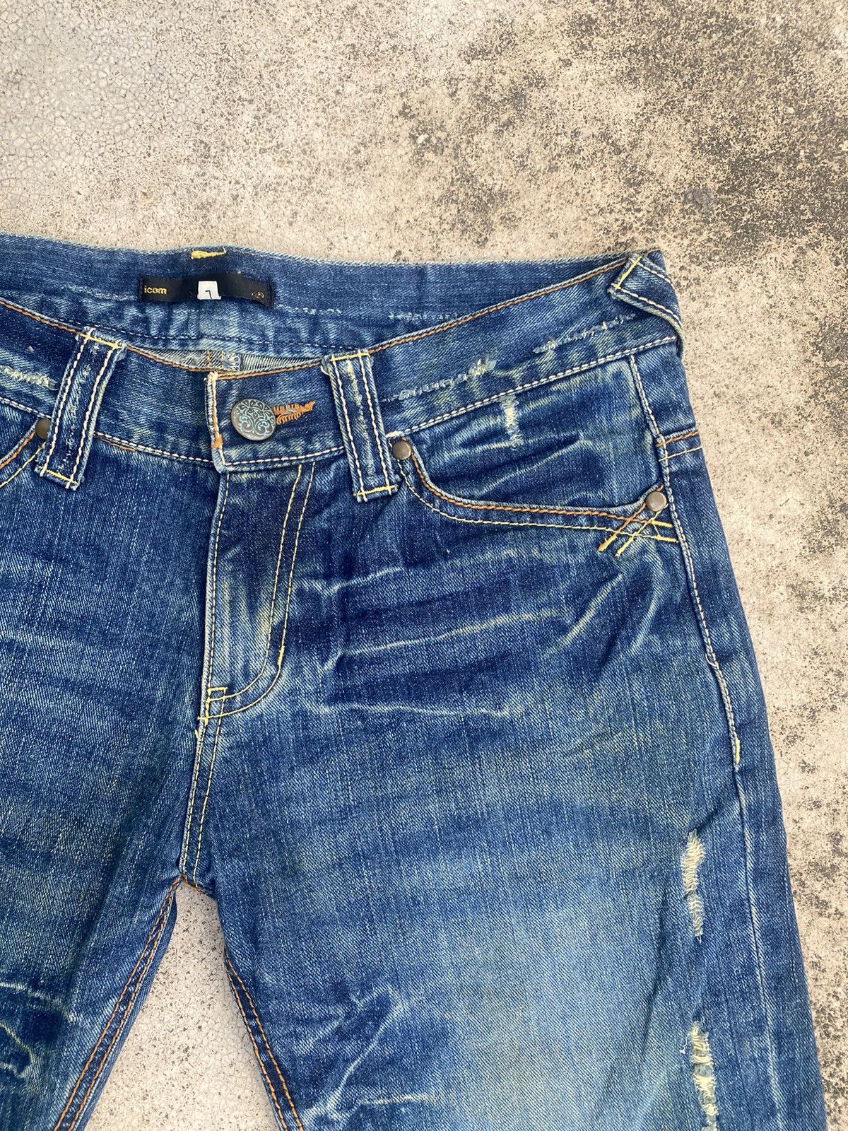 If Six Was Nine × Japanese Brand Flare Jeans Icom Distressed Pierced Size US 32 / EU 48 - 9 Thumbnail