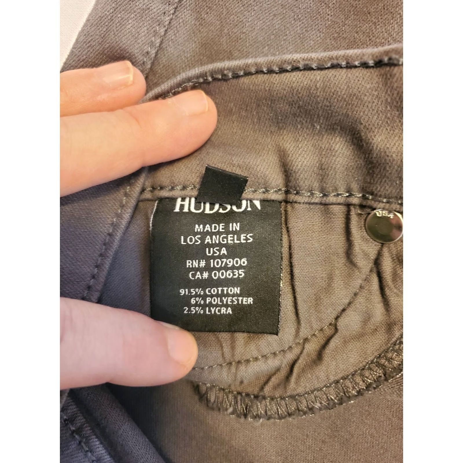 Hudson Hudson Nico Super Skinny Pants Womens Sz 31 Midrise Gray Stretch Pants Size 28" / US 6 / IT 42 - 5 Thumbnail