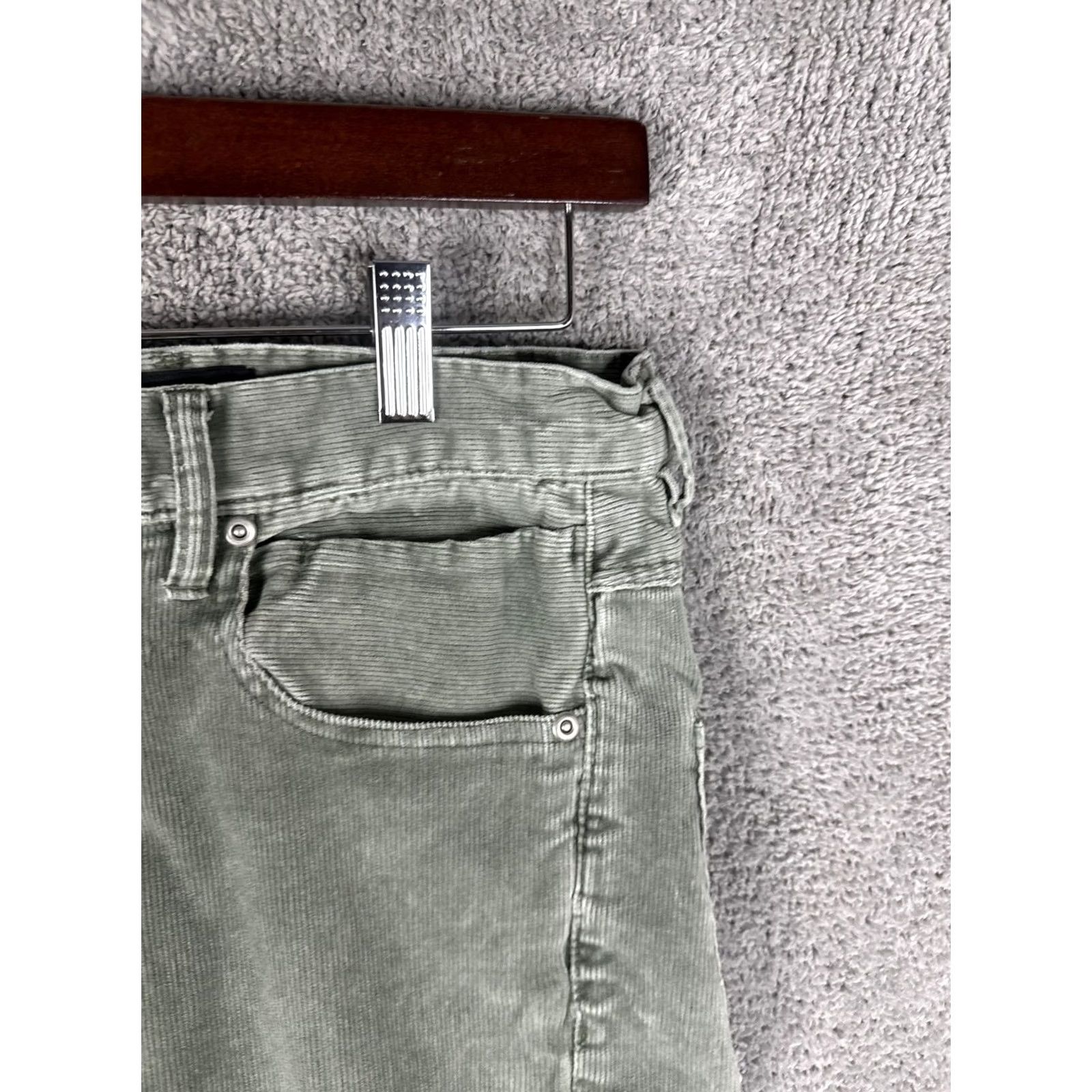 Quiksilver Quiksilver Pants Mens 29 Green Corduroy Straight Tapered Five-Pocket Casual Slim Fit 30in Inseam Mens Size US 29 - 3 Thumbnail