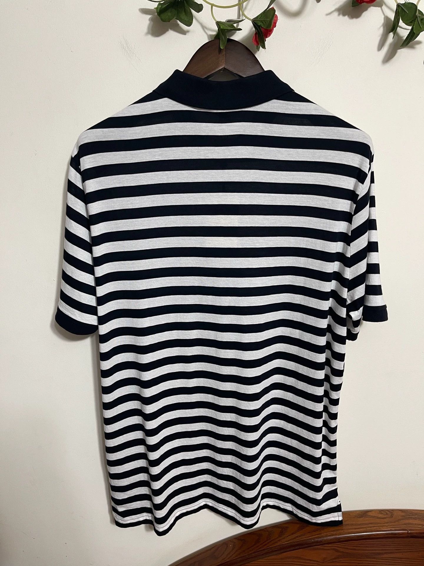 Burberry Burberry Short Sleeve Polo Shirt XXL Black & White Stripe Size US XXL / EU 58 / 5 - 2 Thumbnail