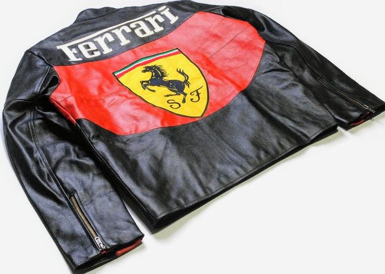 Vintage 🔥💵 FERRARI RACING LEATHER JACKET Size US M / EU 48-50 / 2 - 4 Thumbnail