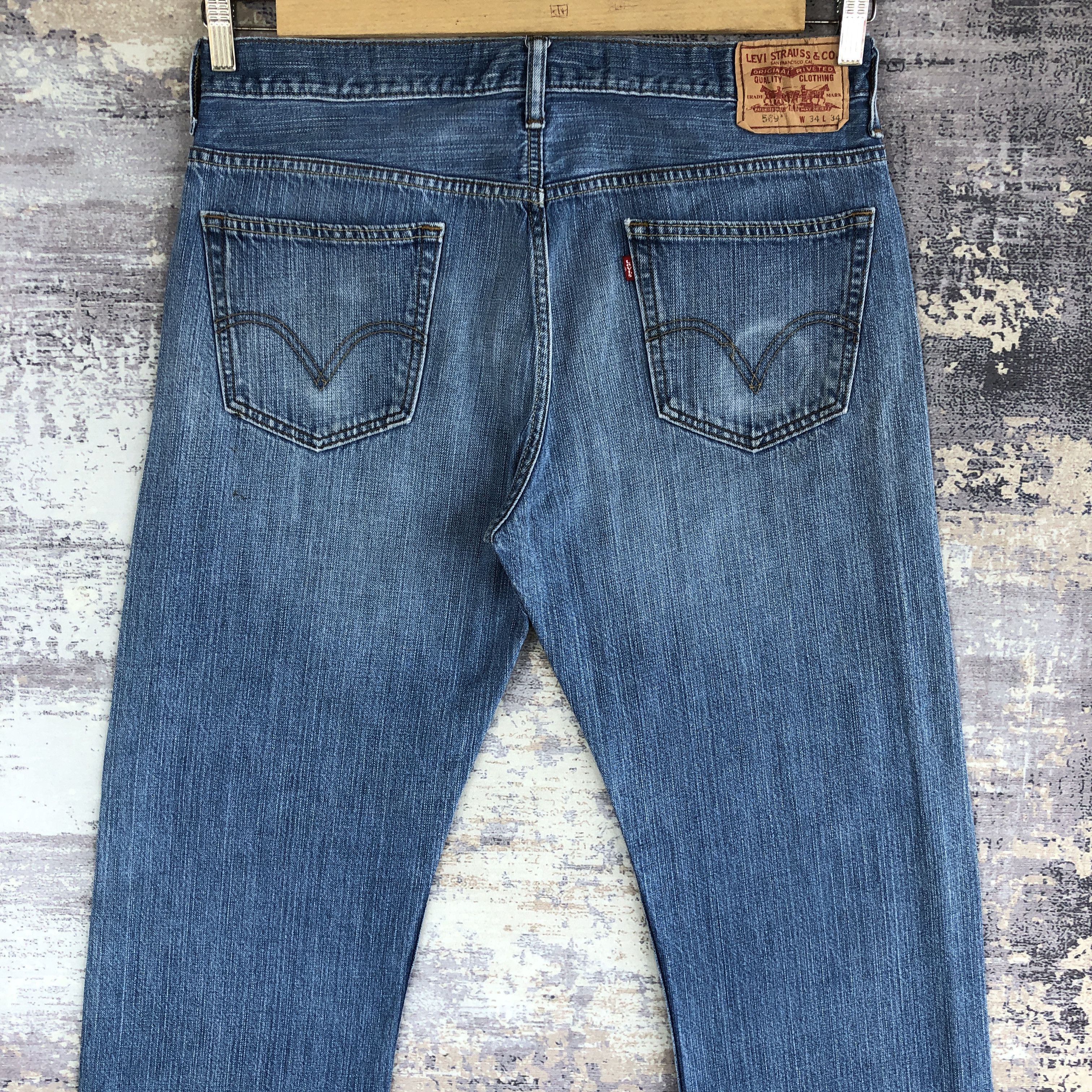 Levi's Vintage Levis 569 Baggy Jeans Levi's Faded Light Wash Denim Size US 34 / EU 50 - 4 Thumbnail