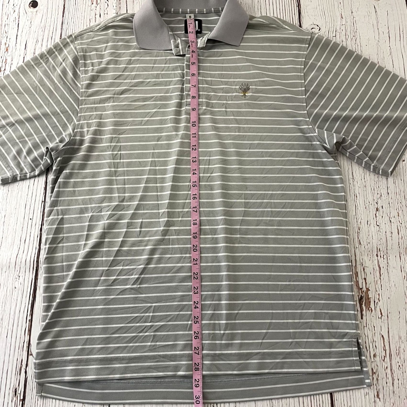 Footjoy FootJoy Striped Short Sleeve Golf Polo Shirt Men’s Medium Gray Size US M / EU 48-50 / 2 - 6 Thumbnail