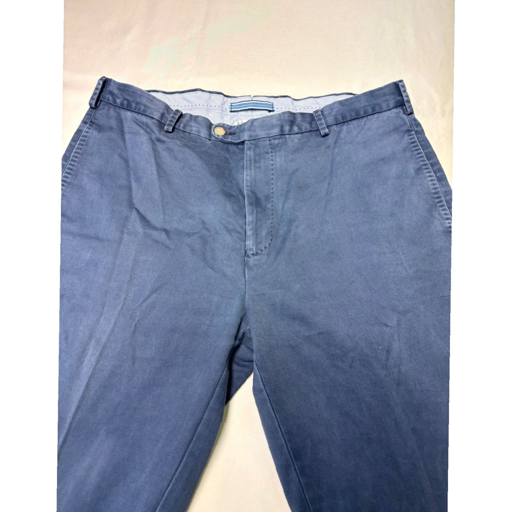 Peter Millar Peter Millar Mens 34X32 Navy Blue Pima Cotton Chino Pants Straight Leg Flat Size US 34 / EU 50 - 2 Thumbnail