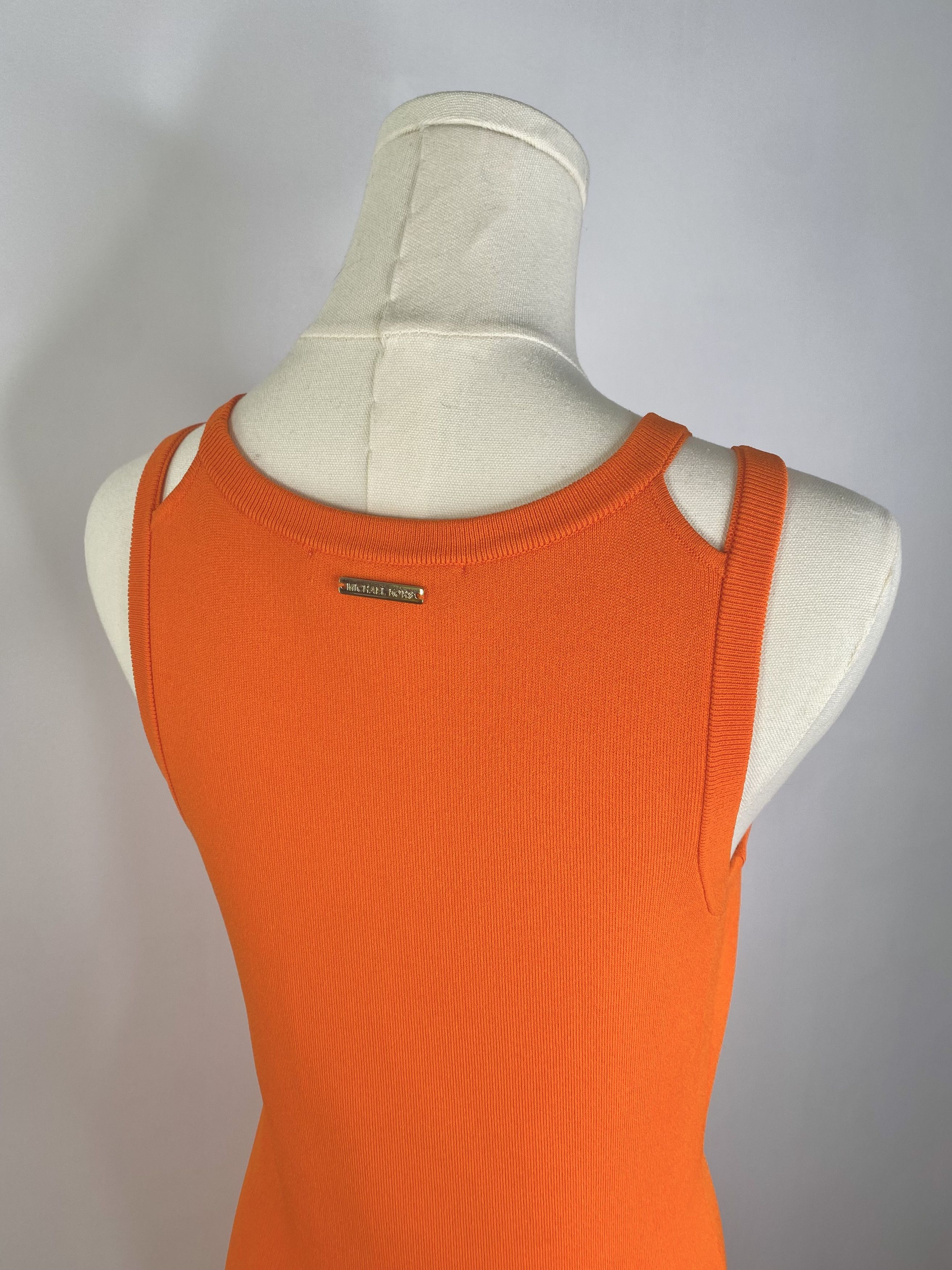 Michael Kors Michael Kors - Bright Orange Knit Bodycon Dress Size S / US 4 / IT 40 - 7 Thumbnail