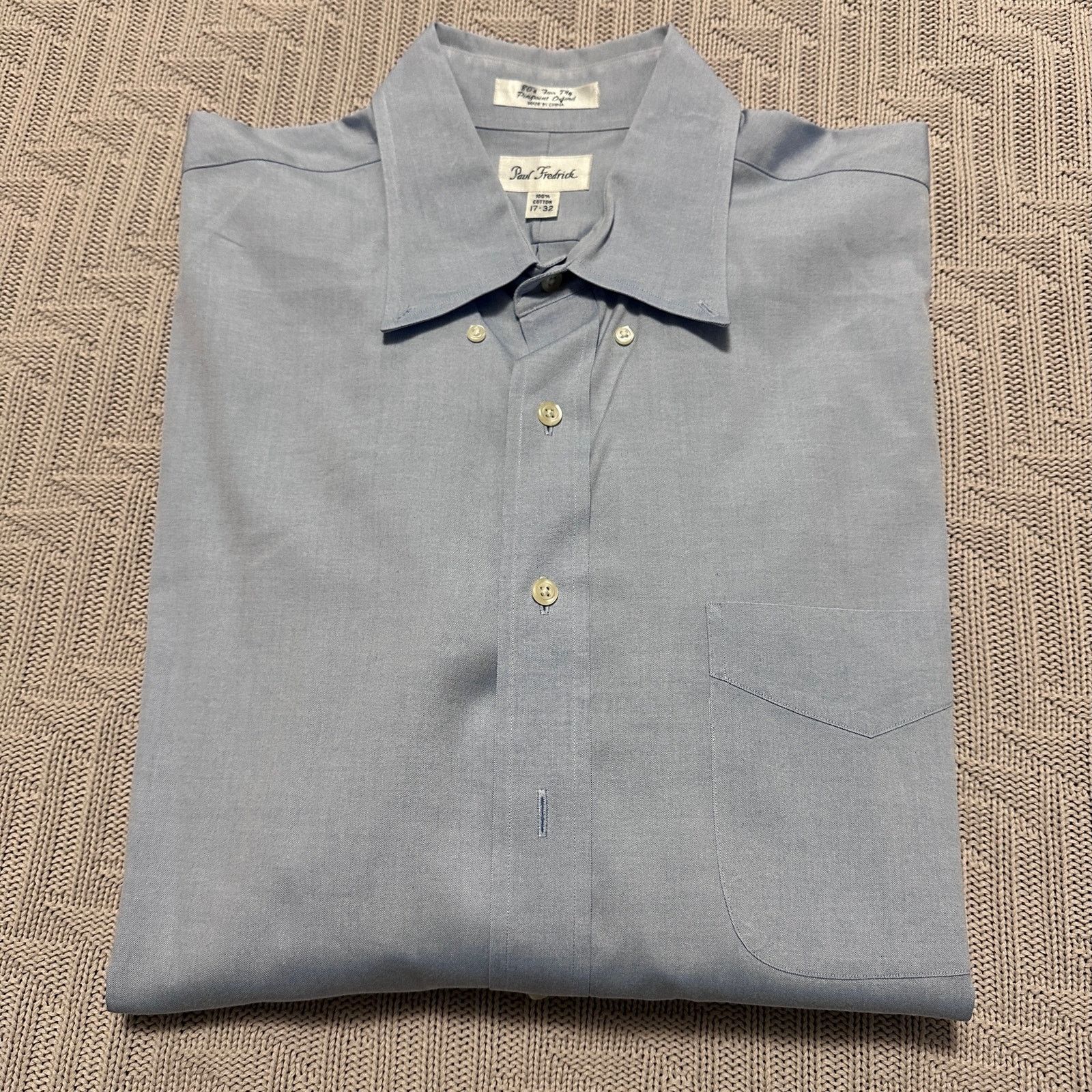 Paul Fredrick Paul Fredrick blue long sleeve button down size 17 Size US XL / EU 56 / 4 - 1 Thumbnail