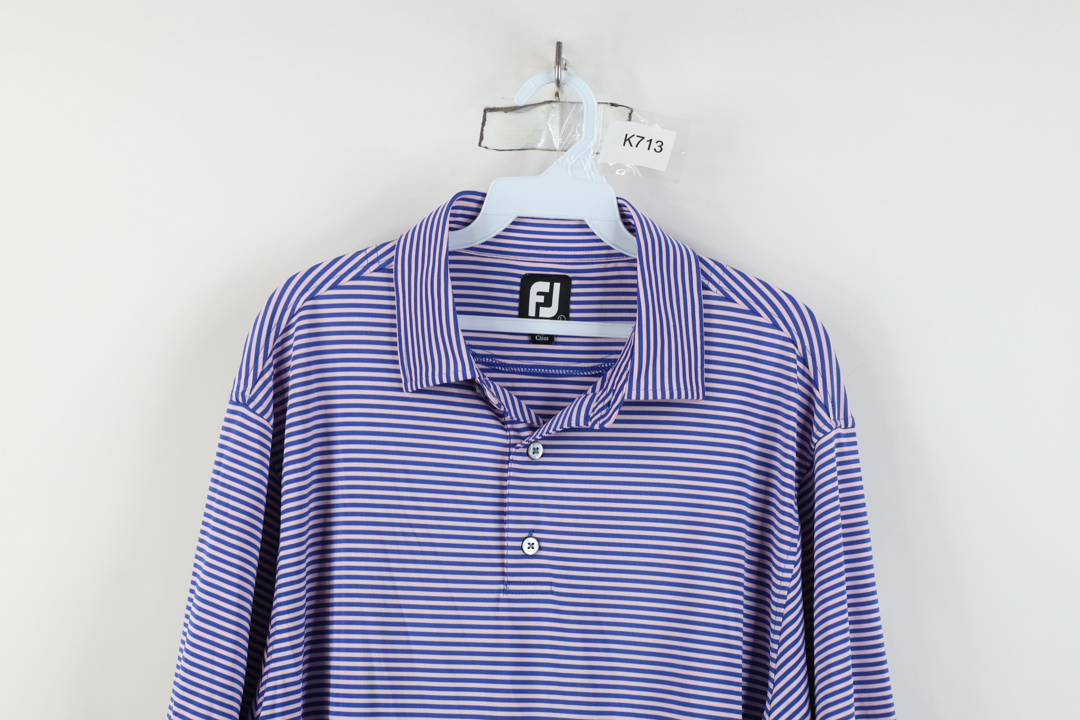 Footjoy FootJoy Stretch Striped Color Block Collared Golf Polo Shirt Size US L / EU 52-54 / 3 - 2 Thumbnail
