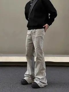 VIBE Gray Flared Jeans Size US 30 / EU 46 - 4 Thumbnail