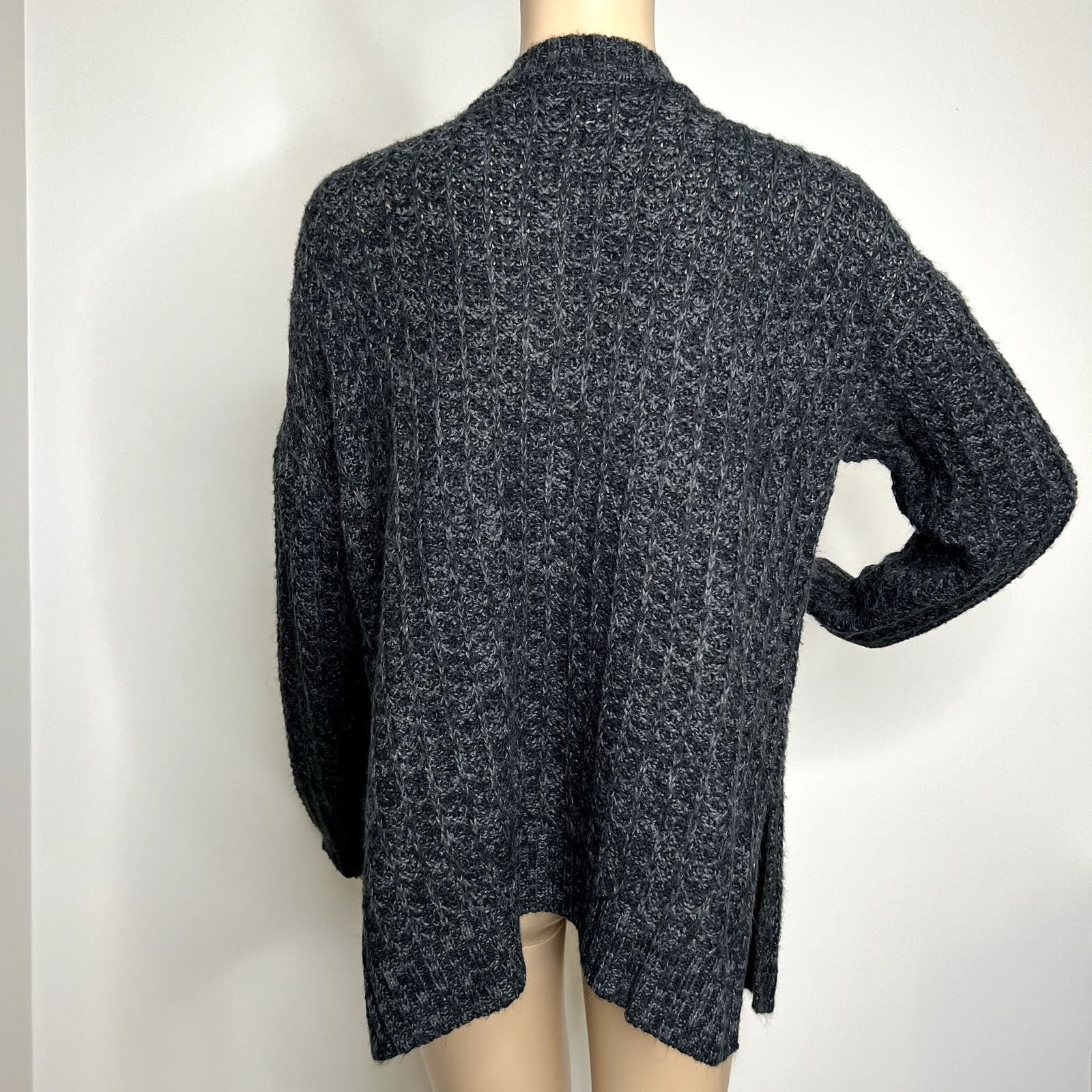 Other SO Gray Knit Open Front Cardigan Sweater Size S / US 4 / IT 40 - 3 Thumbnail