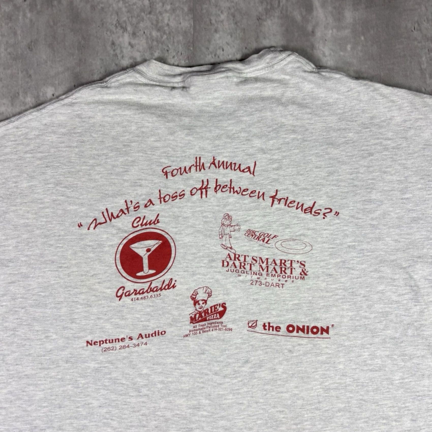 Hanes VINTAGE Funny Quote Text T Shirt Art Crewneck XL 90s Hanes Gray Cotton Graphic Print Short Sleeve Mens Size US L / EU 52-54 / 3 - 7 Thumbnail