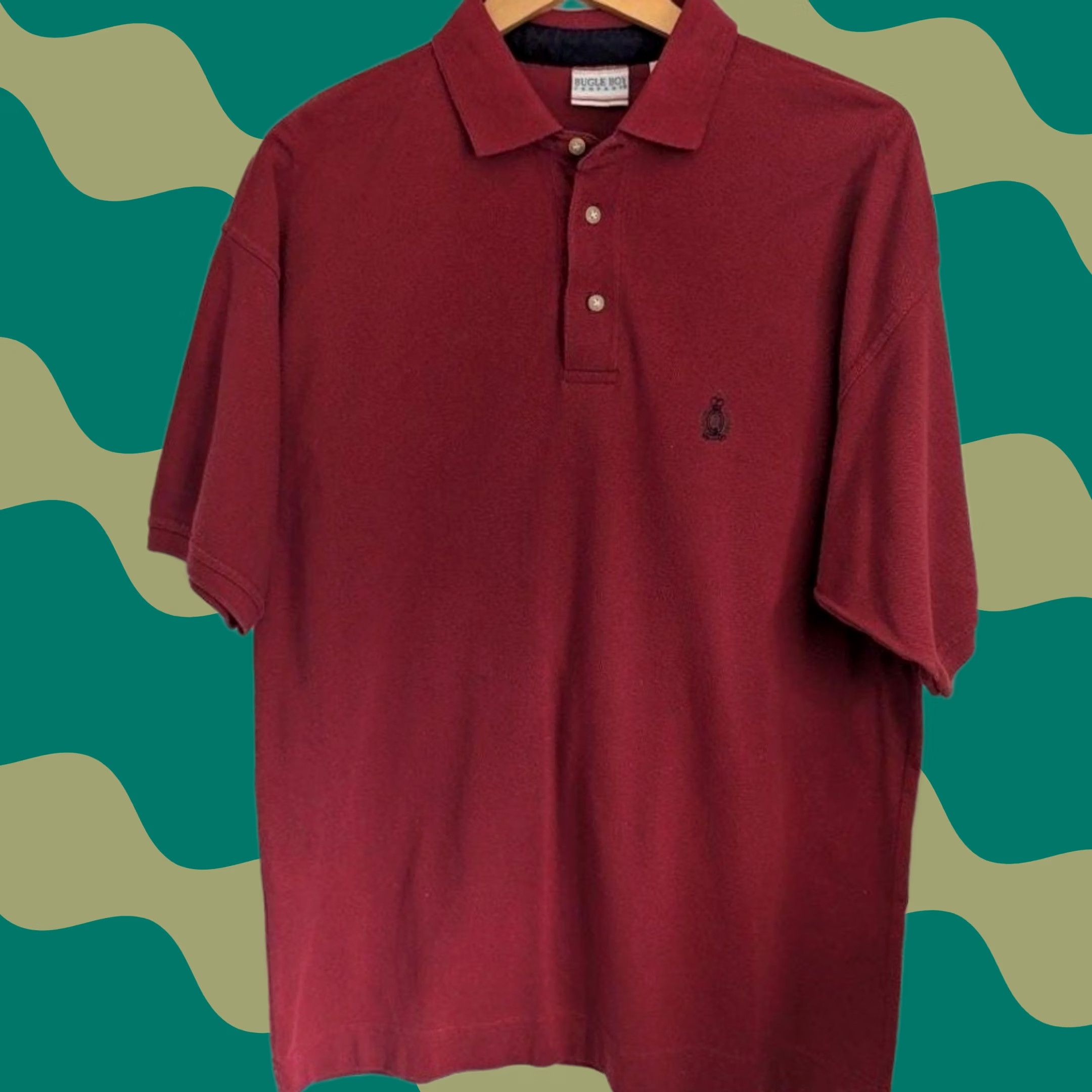 Vintage VINTAGE Bugle Boy Red Cotton Pique Short Sleeve Polo Shirt Mens Sz L Classic 90s Size US L / EU 52-54 / 3 - 1 Thumbnail