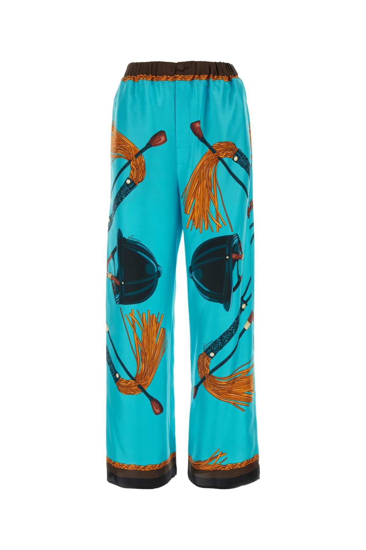 image of Gucci Printed Twill Pant, Women's (Size 30)