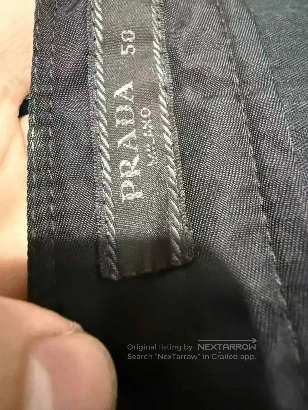Prada Prada Black Nylon Triangular Logo Pants| Size US 34 / EU 50 - 4 Thumbnail