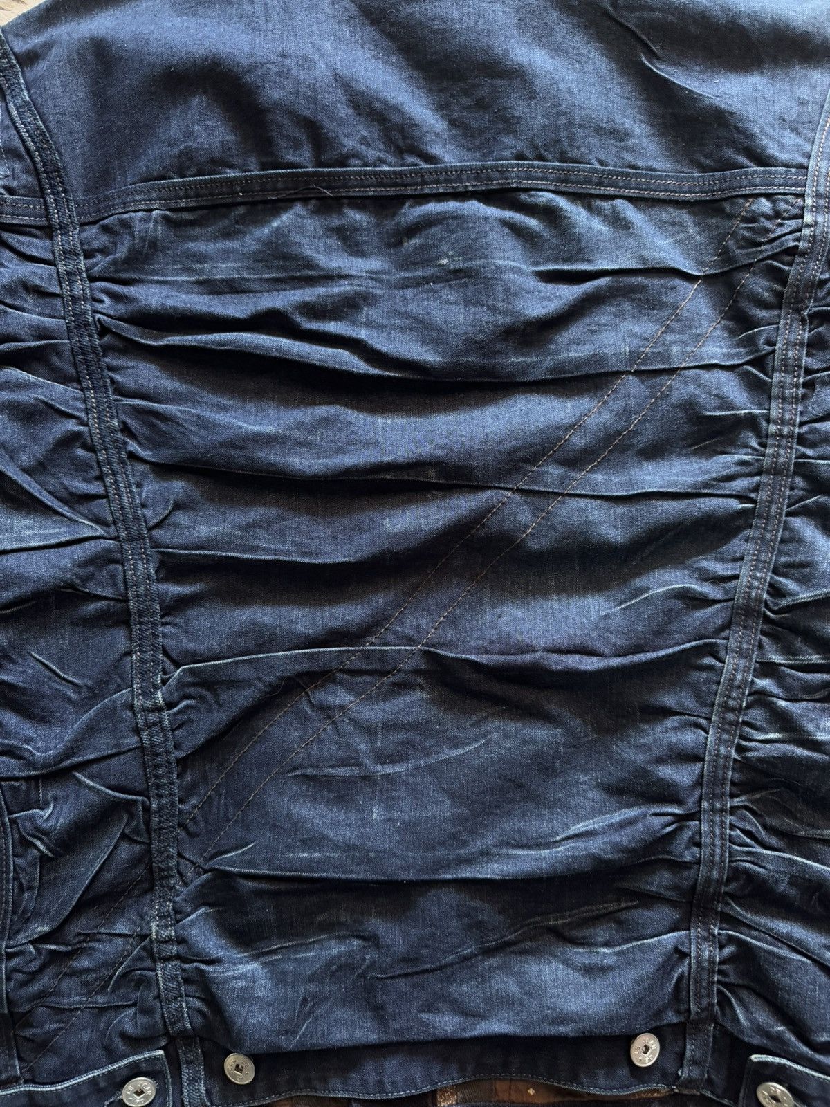 Japanese Brand × Marithe + Francois Girbaud Archive Marithe Francois Girbaud Panelled Robot Jean Jacket Size US L / EU 52-54 / 3 - 4 Thumbnail