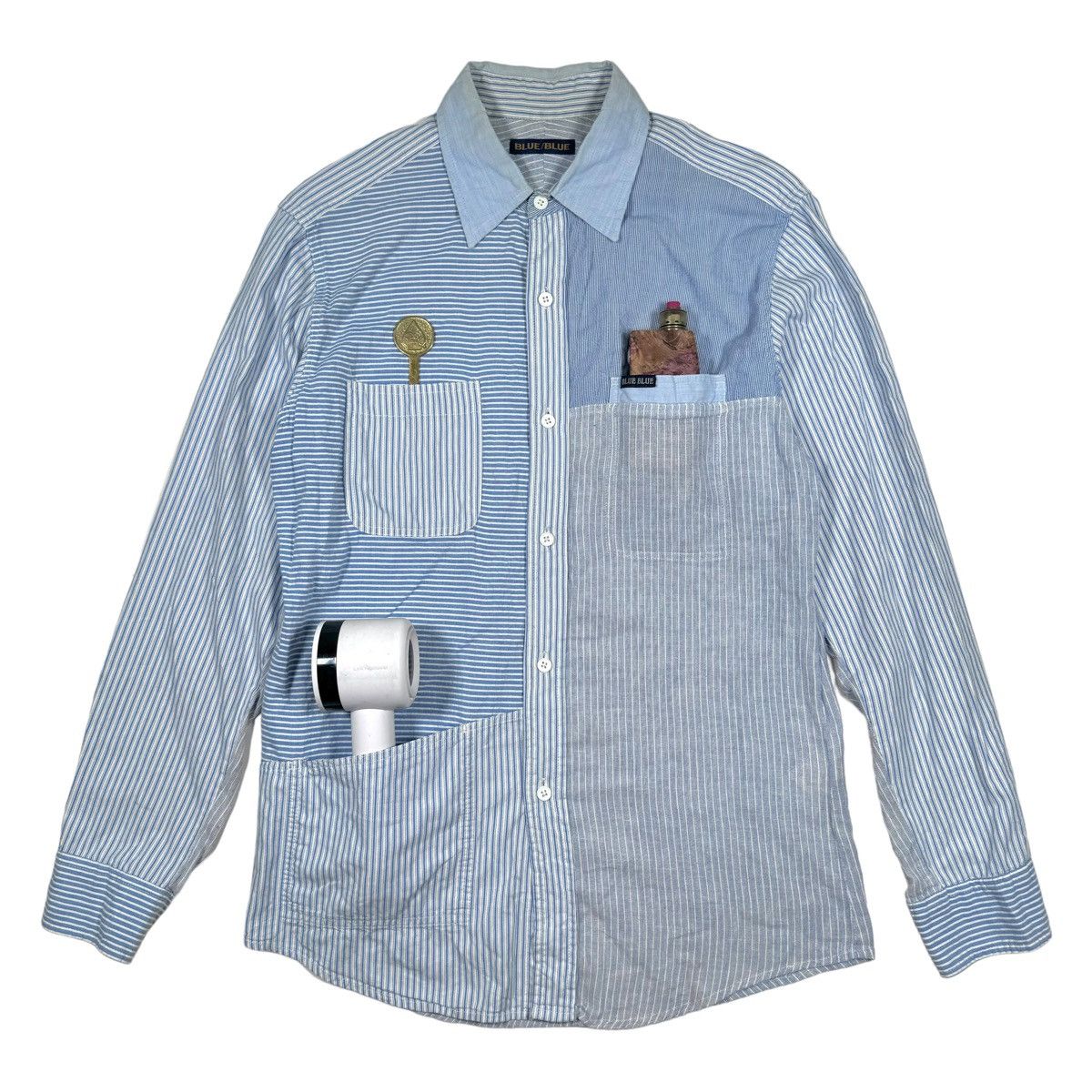 Blue Blue Japan Blue Blue Japan Striped 3 Pocket Shirt Size US M / EU 48-50 / 2 - 1 Thumbnail