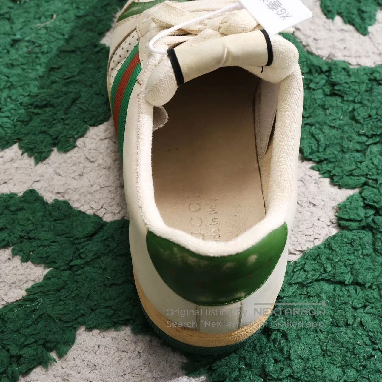 Gucci Gucci Screener Distressed Leather Men's Sneakers. Size US 8.5 / EU 41-42 - 7 Thumbnail