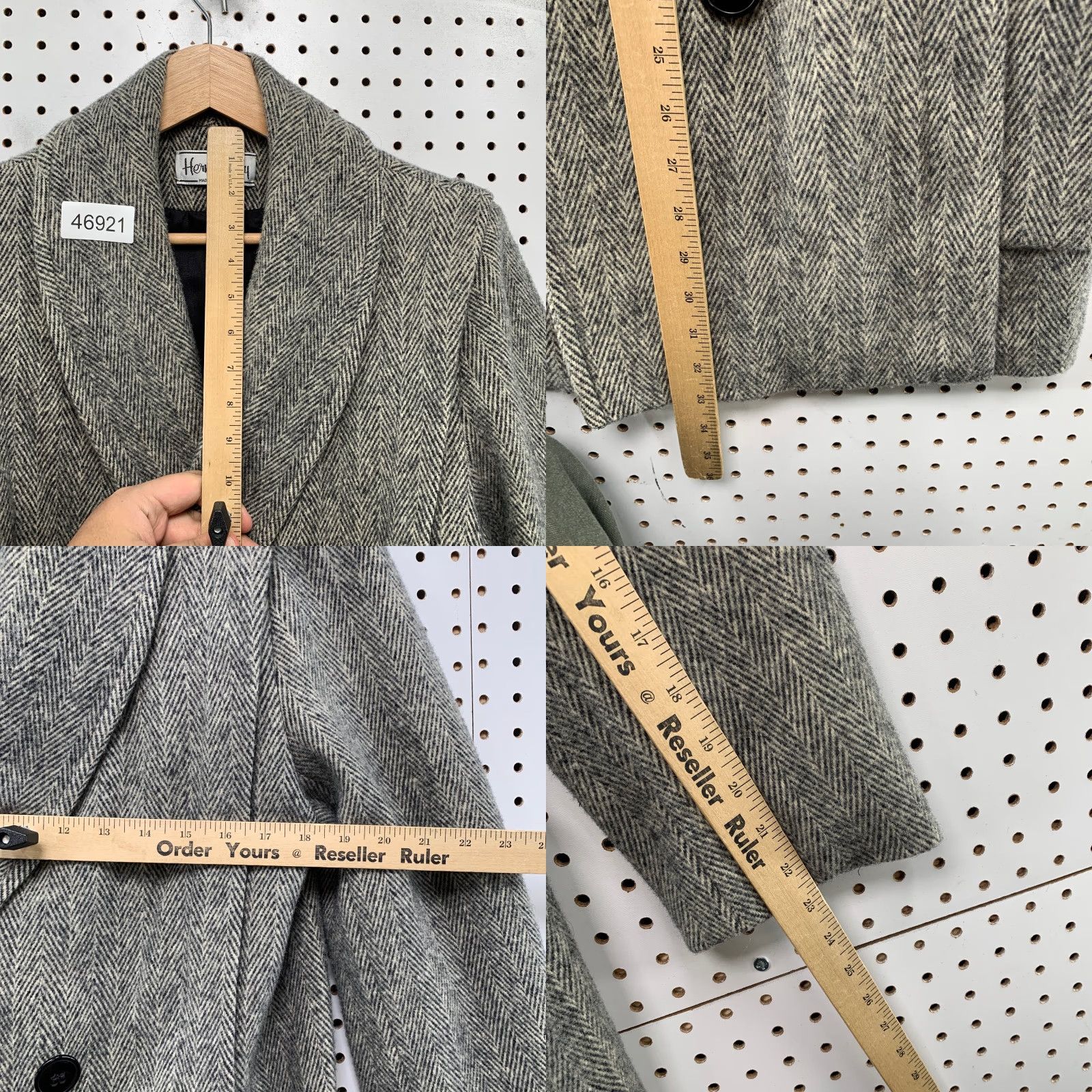 Vintage VINTAGE Herman Kay Wool Tweed Overcoat Womens 10 Herringbone Double Breasted USA Wool Tweed Overcoat Women 10 USA Grey Size XXS / US 00 / IT 34 - 8 Thumbnail