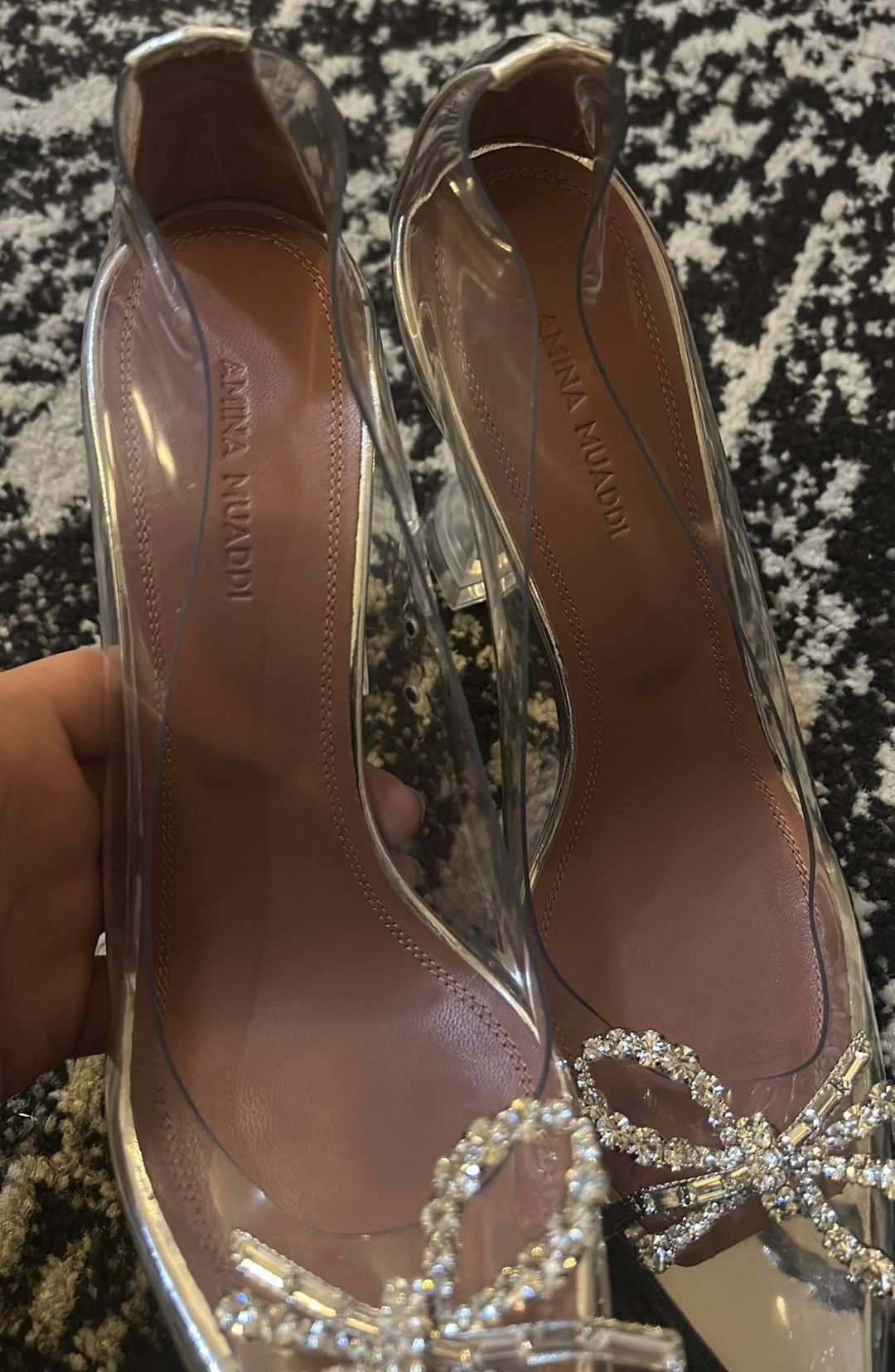 Amina Muaddi AMINA MUADDI Rosie Glass Pump size 38 PVC Transparent Size US 8 / IT 38 - 4 Thumbnail