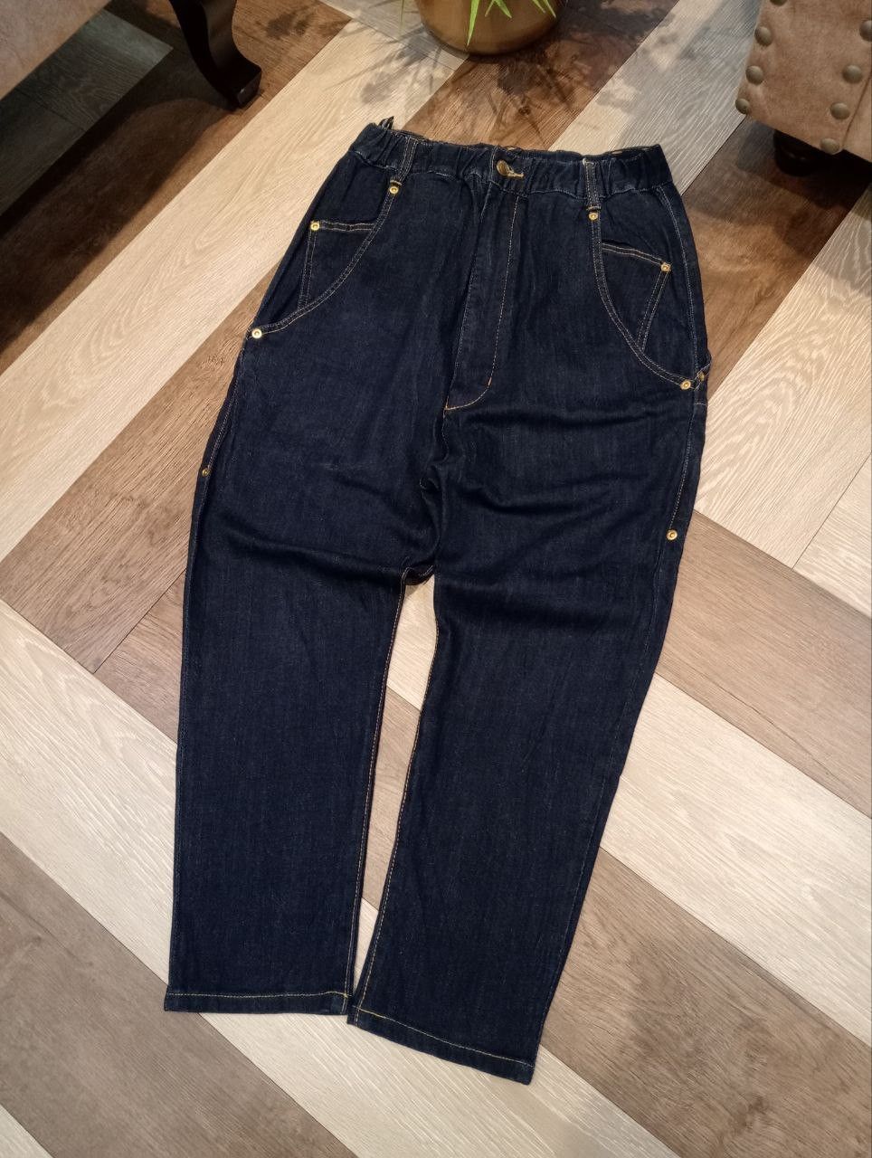 mercibeaucoup VINTAGE MERCIBEAUCOUP ISSEY MIYAKE DROP CROTCH INDIGO PANTS Size 28" / US 6 / IT 42 - 2 Thumbnail