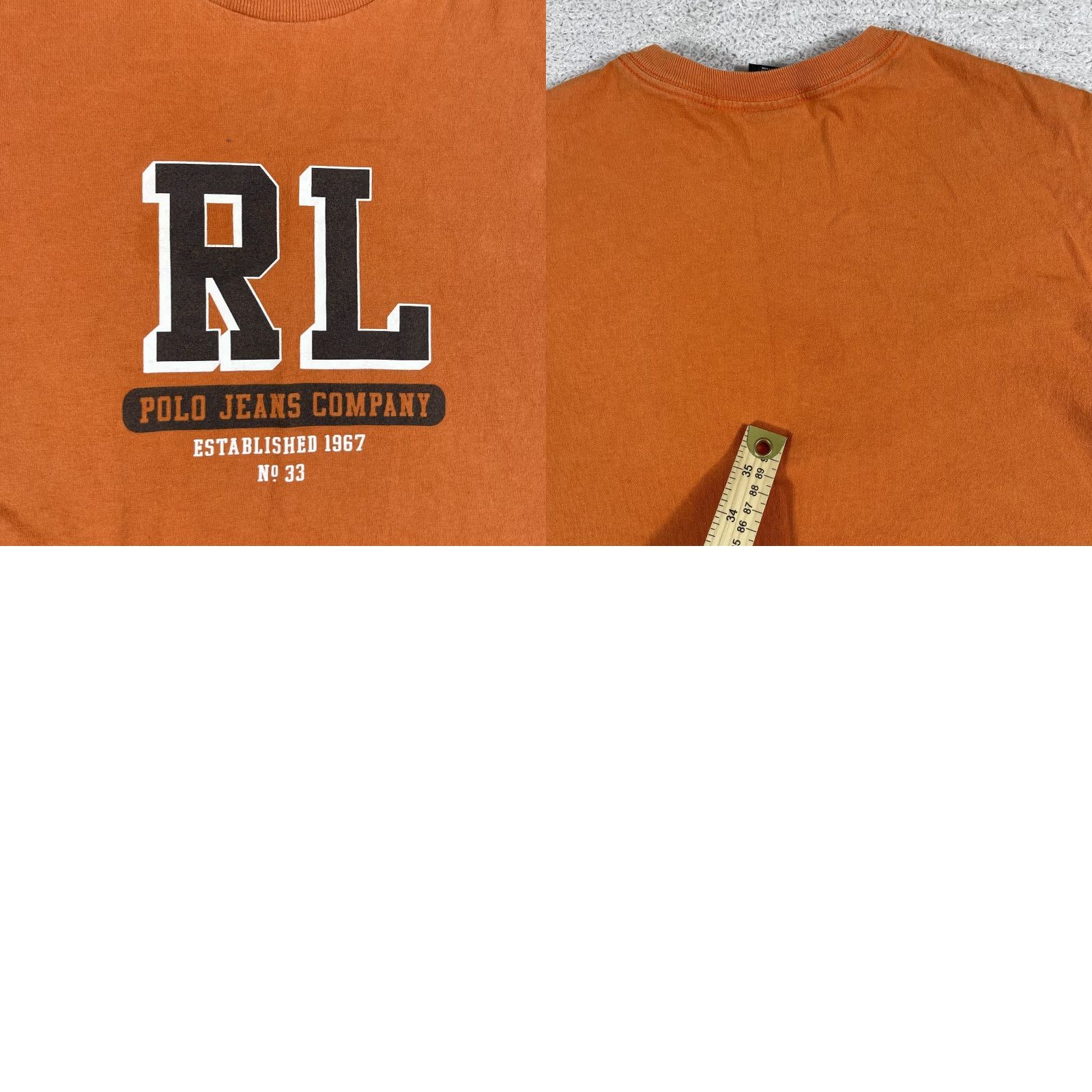 Polo Ralph Lauren VINTAGE Polo Jeans Co T-Shirt Mens L Orange Long Sleeve 90s Y2K Skate Ralph Lauren Mens Size US L / EU 52-54 / 3 - 9 Thumbnail