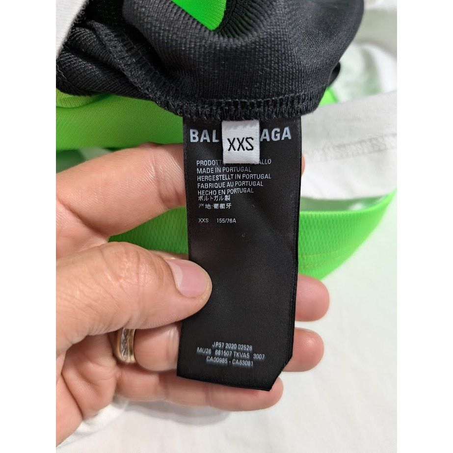 Balenciaga o1rshd1 Layered S/S Polo Shirt Pique in Green-Dark Green Size US XXS / EU 40 - 11 Thumbnail