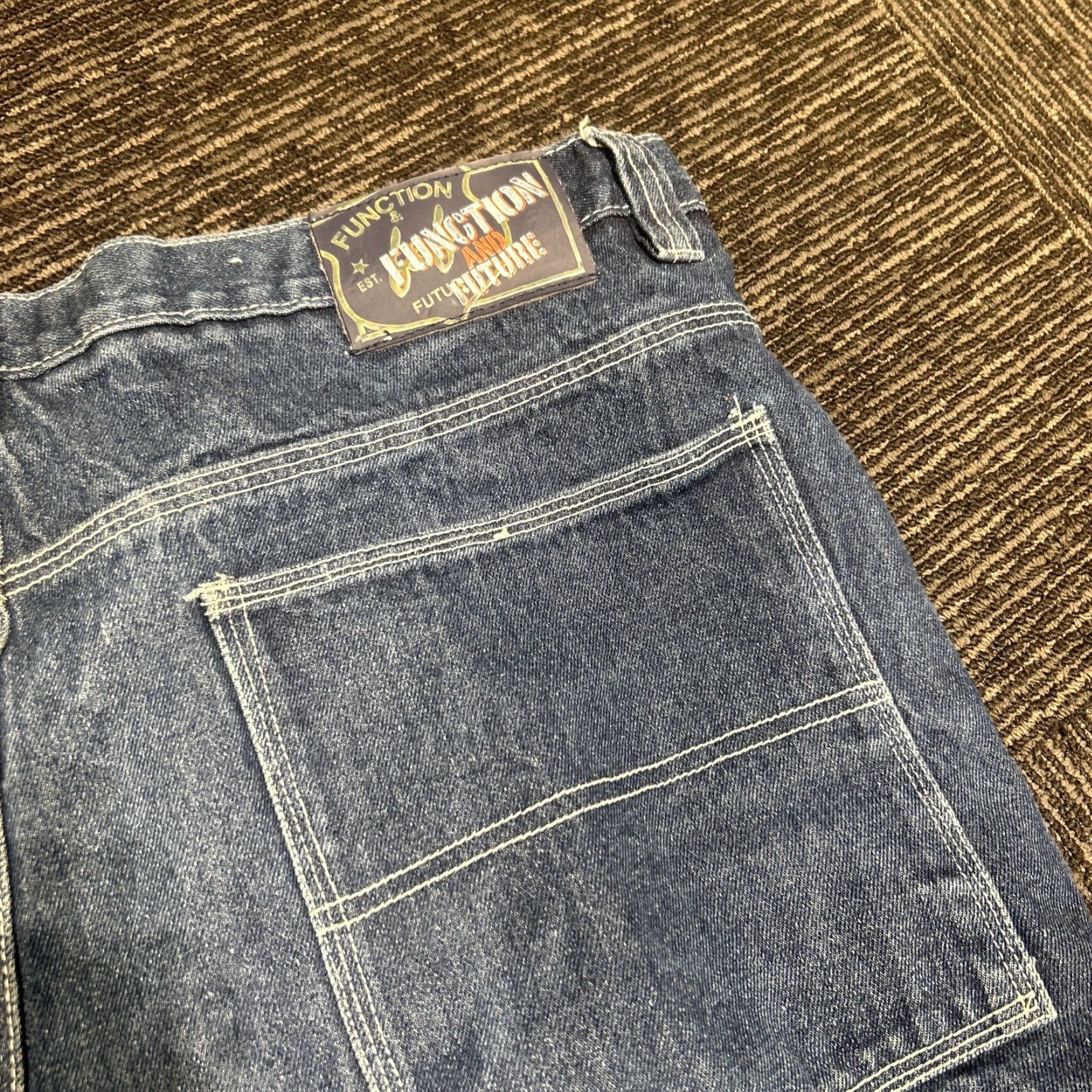 Vintage VINTAGE Function And Future Denim Jeans Skaters Denim 42x34 Men Baggy Blue Size US 42 / EU 58 - 2 Thumbnail