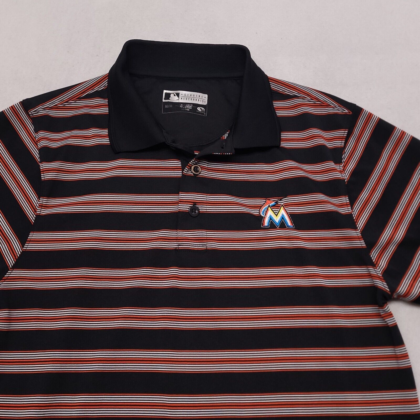 MLB MLB Miami Marlins Short Sleeve Polo Shirt Mens Size M Black Size US M / EU 48-50 / 2 - 1 Thumbnail