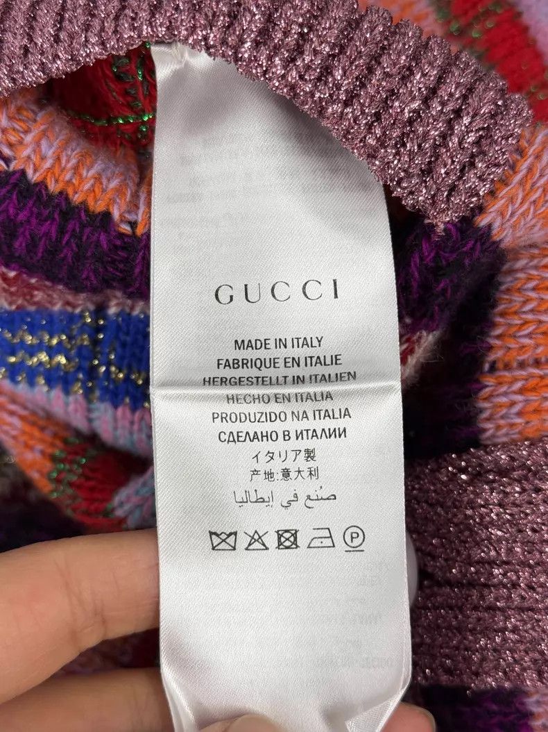 Gucci Gucci Colorful gold line striped double-sided cardigan coa Size XS / US 0-2 / IT 36-38 - 6 Thumbnail