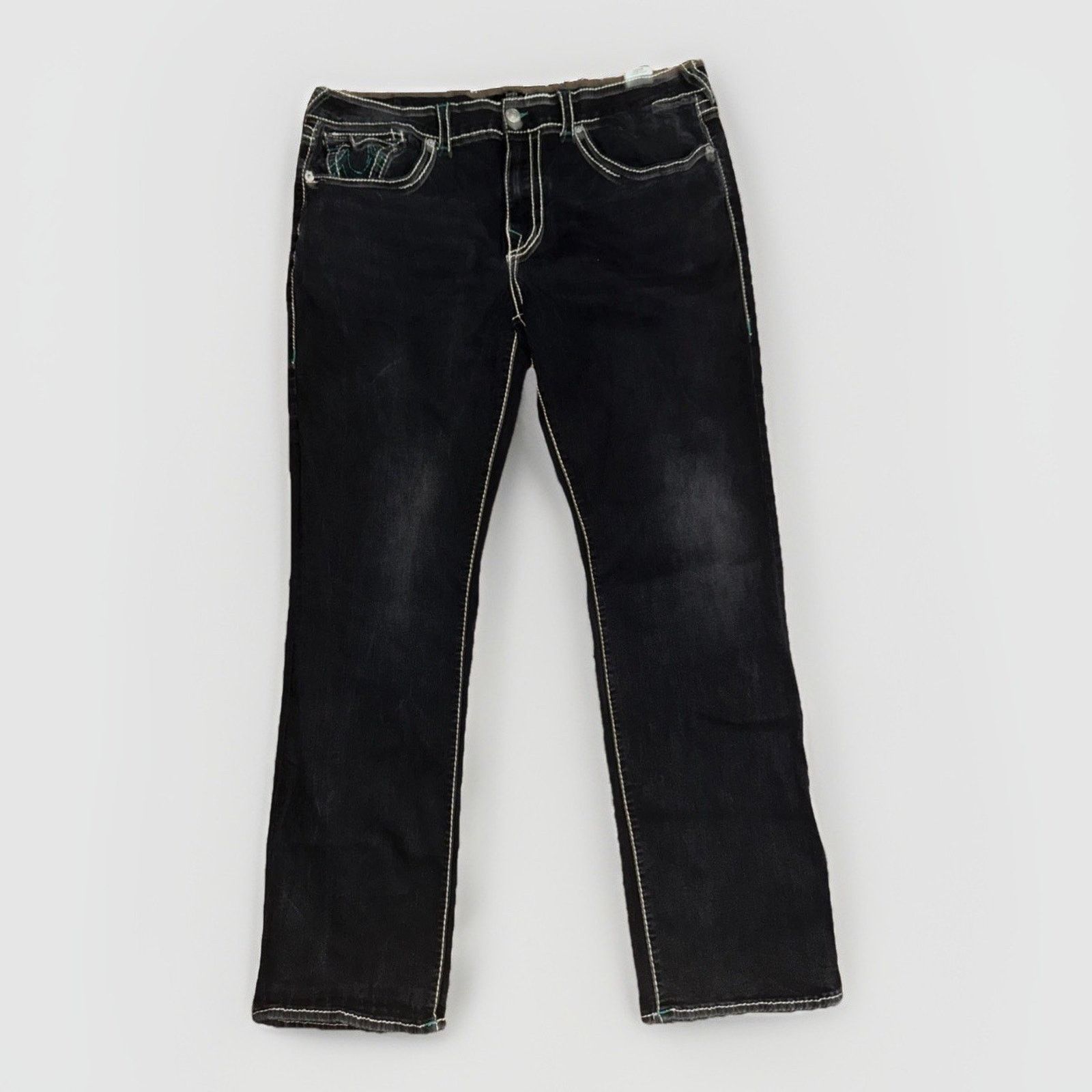 True Religion × Vintage True Religion Ricky Relaxed Fit Jeans Black 40x34 Size US 40 / EU 56 - 2 Thumbnail