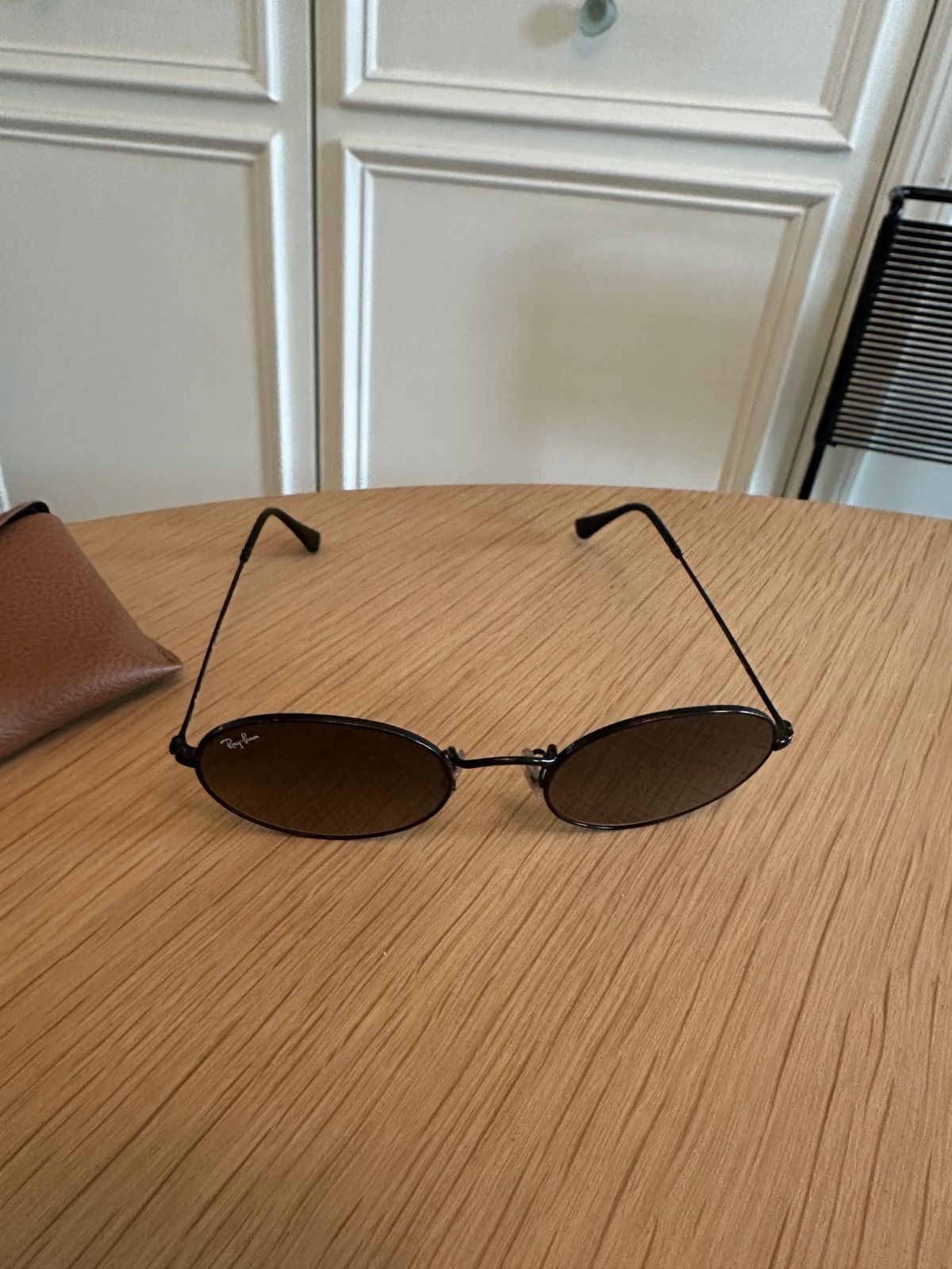 RayBan Never worn blacked out Oval shaped Raybans Size ONE SIZE - 4 Thumbnail