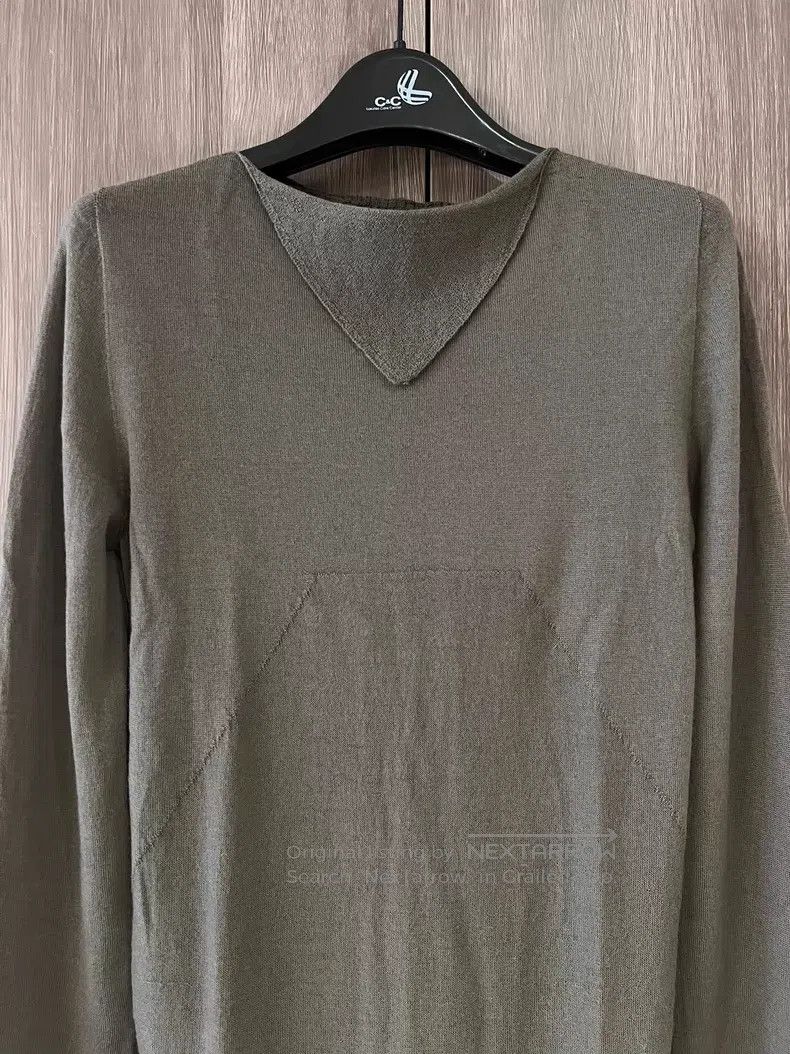 Rick Owens Rick Owens Wool scarf collar sweater with long sleeves Size US M / EU 48-50 / 2 - 2 Thumbnail